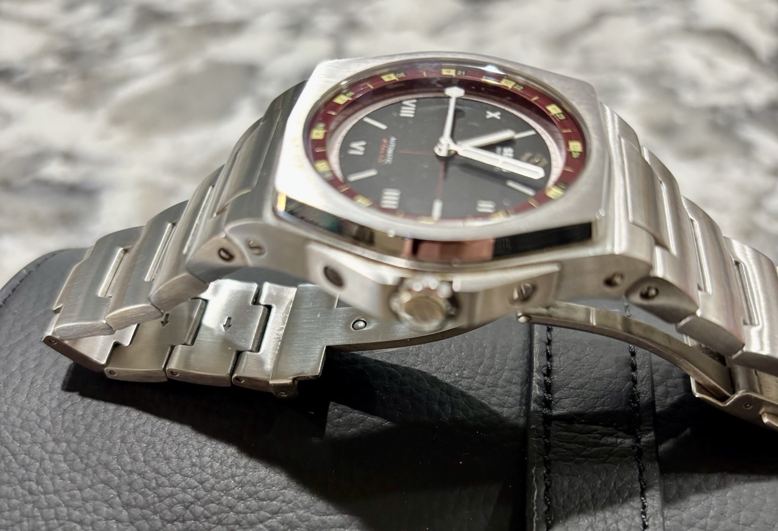 Seals Watch Co Company Model A.5 Automatic Men’s Wrist Burgundy Roulette Michael