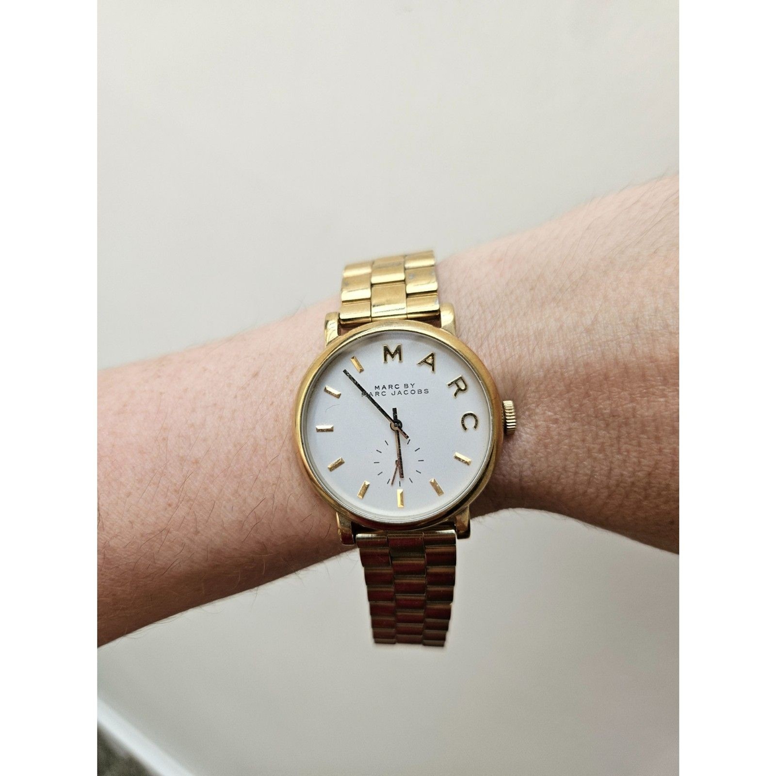Marc Jacobs Baker MBM3243 Womens Gold-Tone Stainless Steel Watch