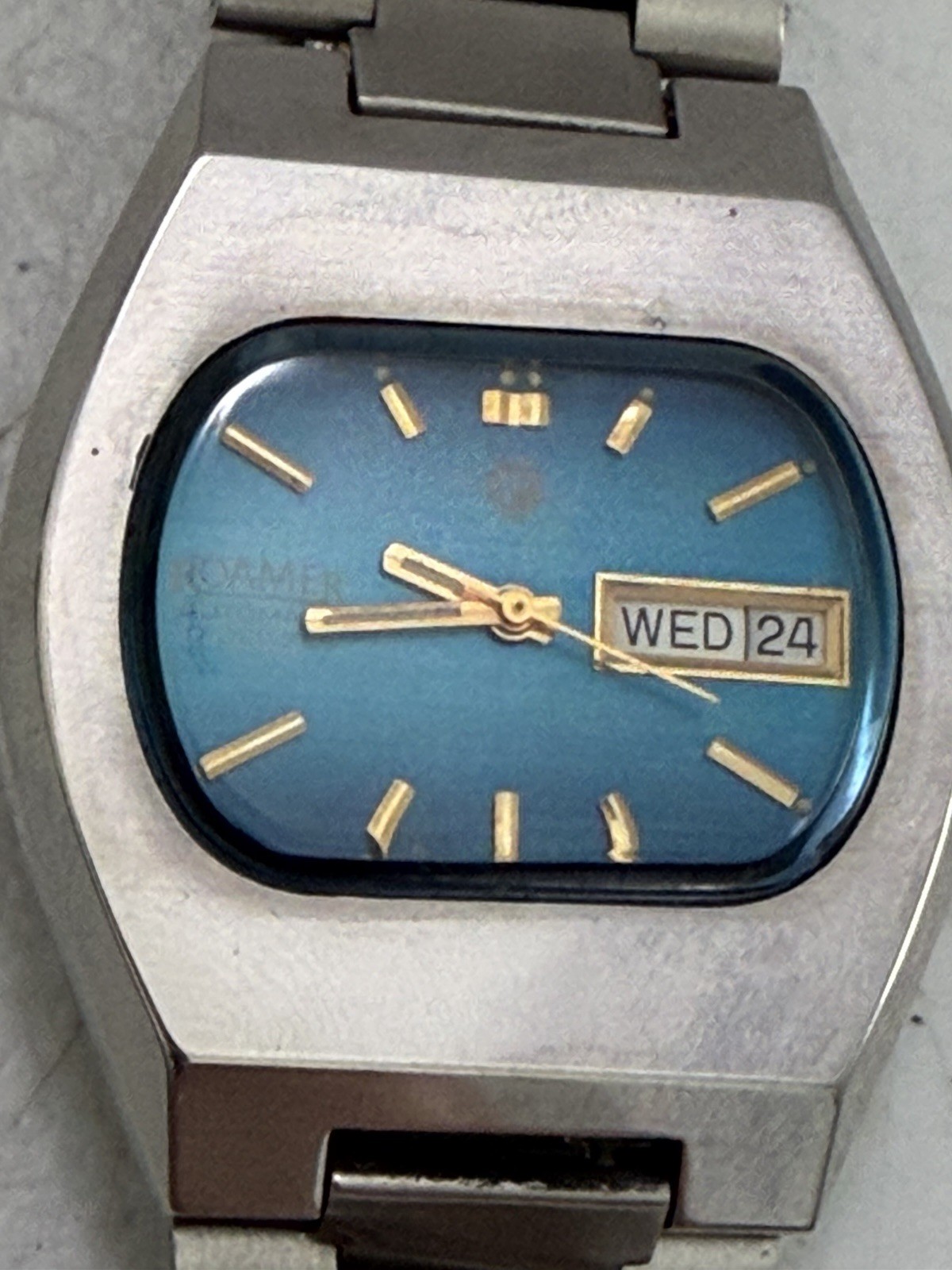 VINTAGE ROAMER MEN’S AUTOMATIC WATCH 17JEWELS DAY/DATE SWISS 1970S WORKS