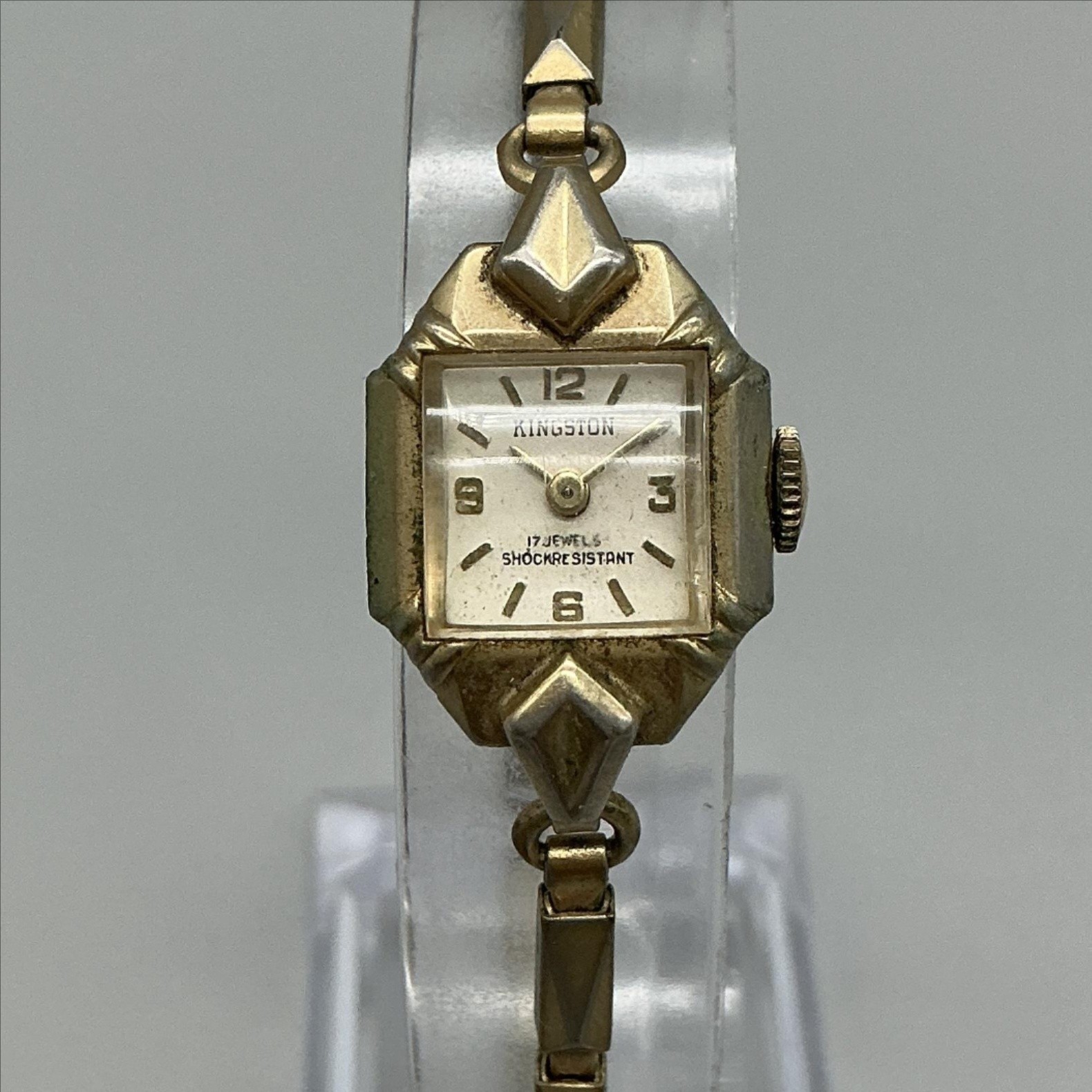 Vintage Kingston Womens Watch 16mm Cream Dial Gold Tone 17 Jewels Manual