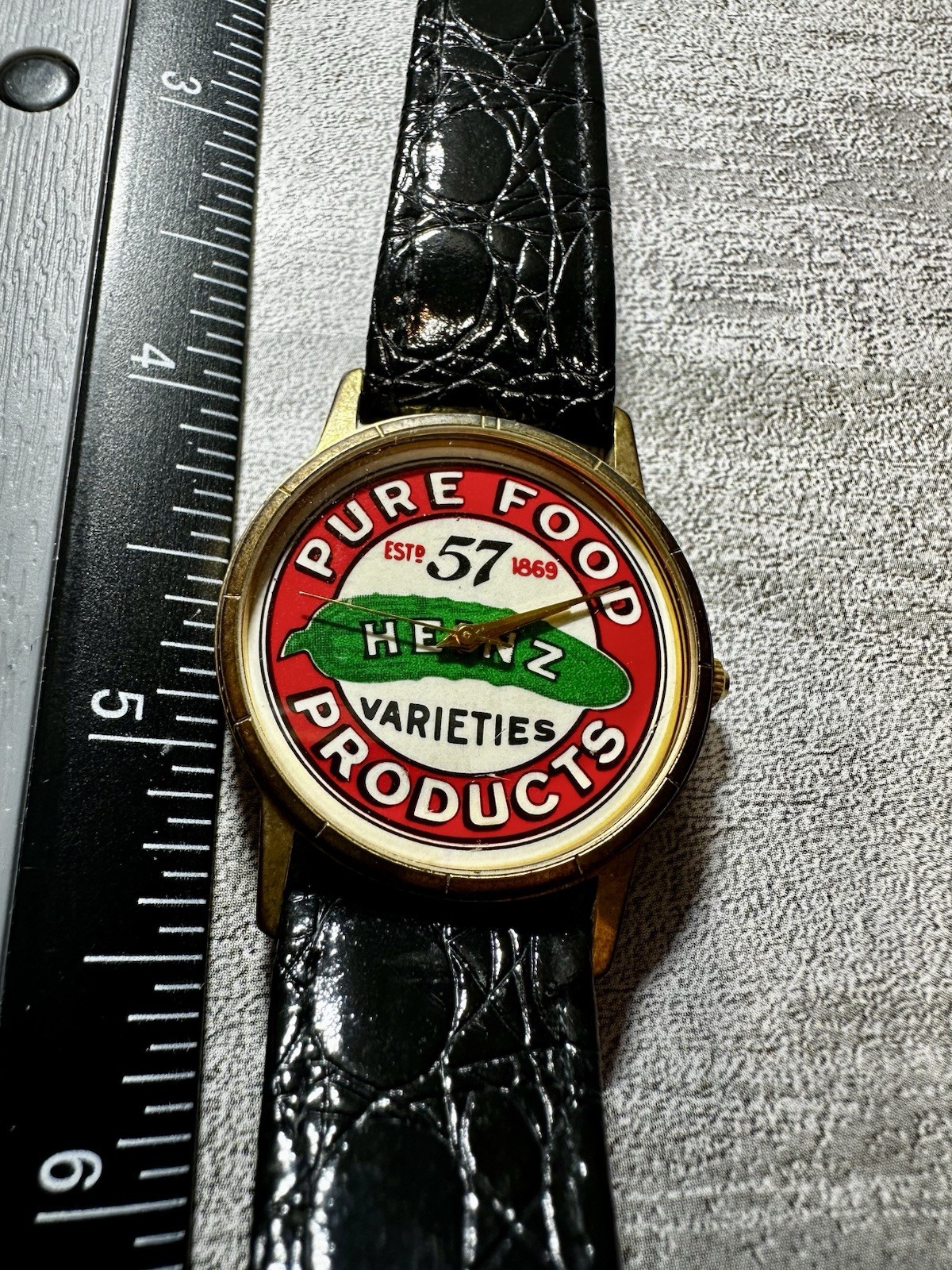 Vintage Heinz 57 Pure Food Products Wrist Watch Leather Band – Not Running