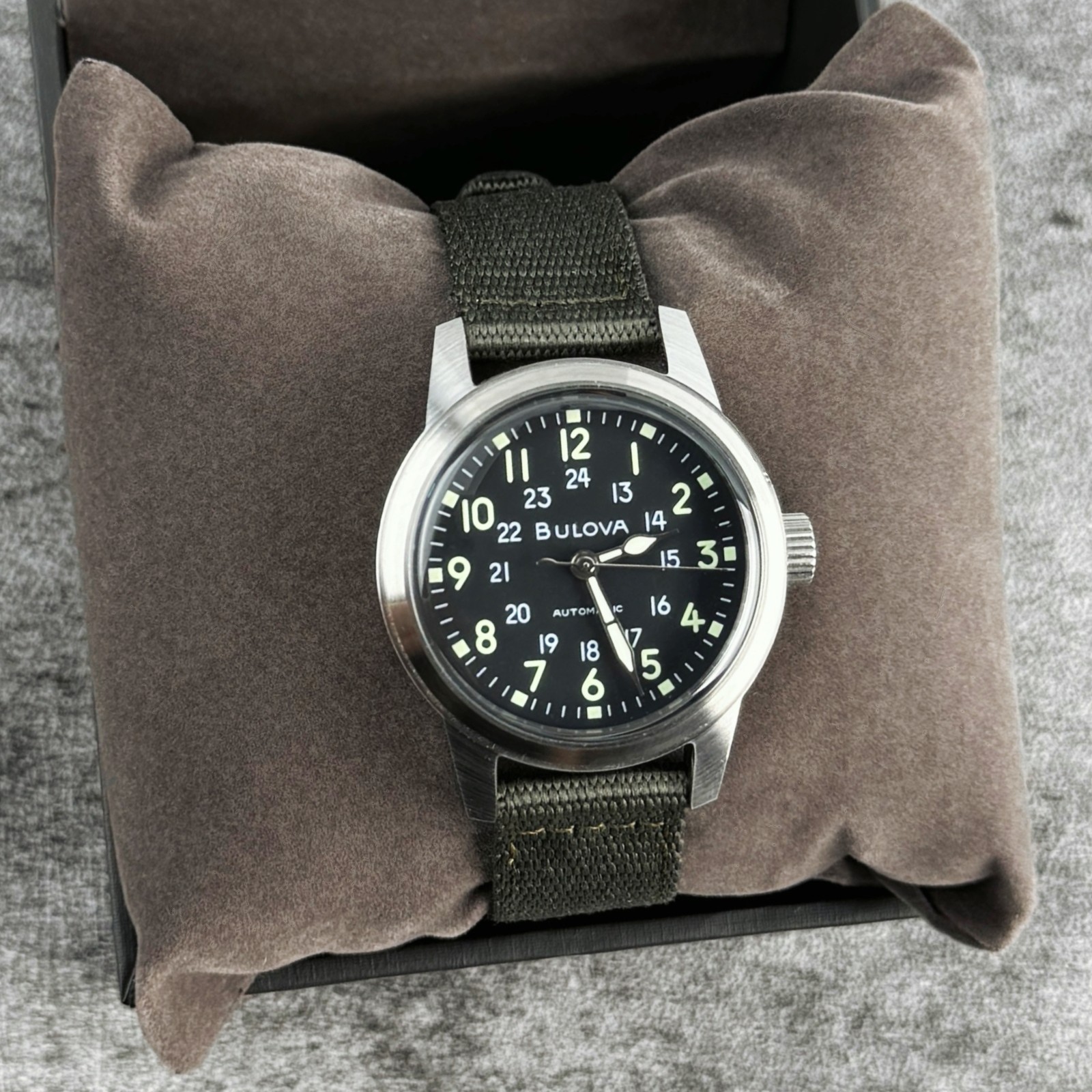 Bulova Hack VWI SPECIAL EDITION Black Dial Automatic Men’s Watch 96A259