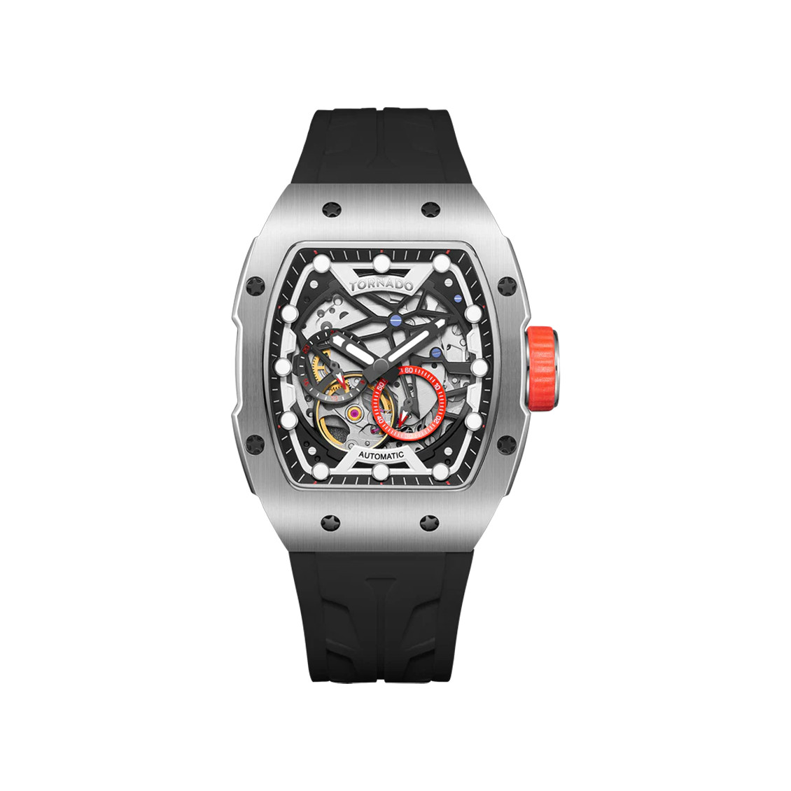 Tornado Xenith Men’s Automatic Watch | Black Dial, 38.5x49mm, 100 m (10 ATM)