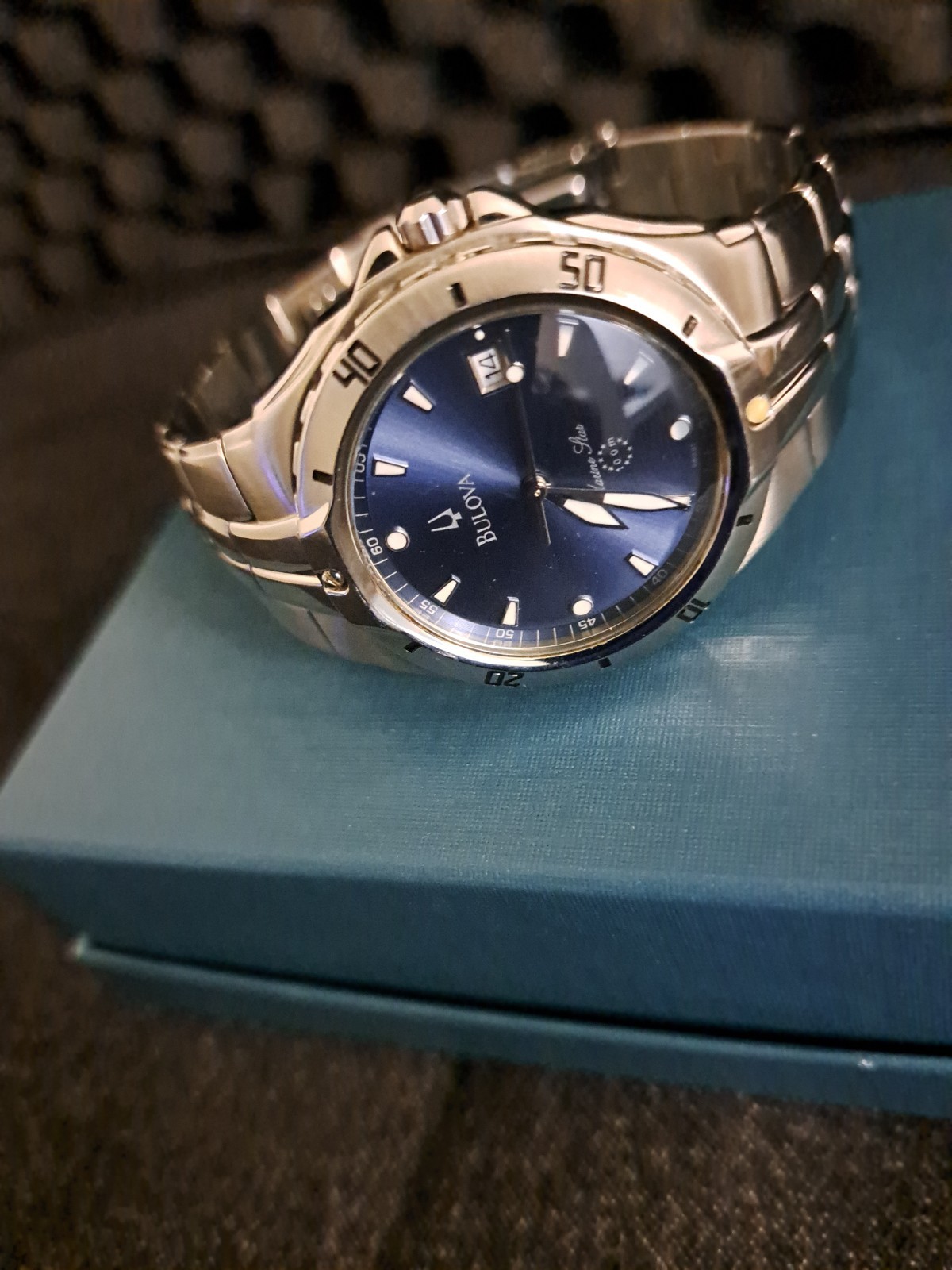 bulova marine star mens watch 96g01