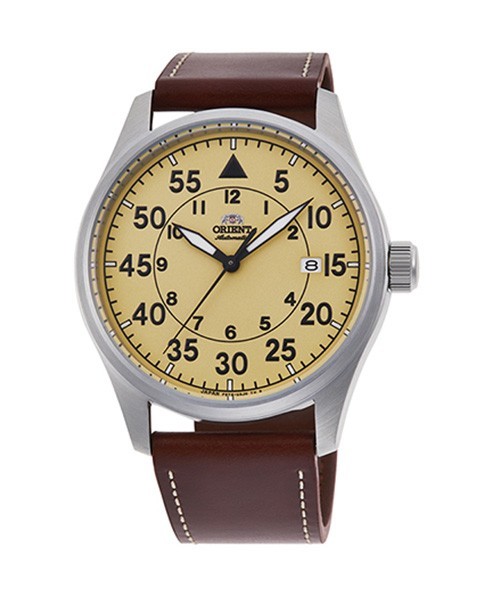 Orient Flight Sport Automatic Khaki Dial Brown Leather Watch – RA-AC0H04Y