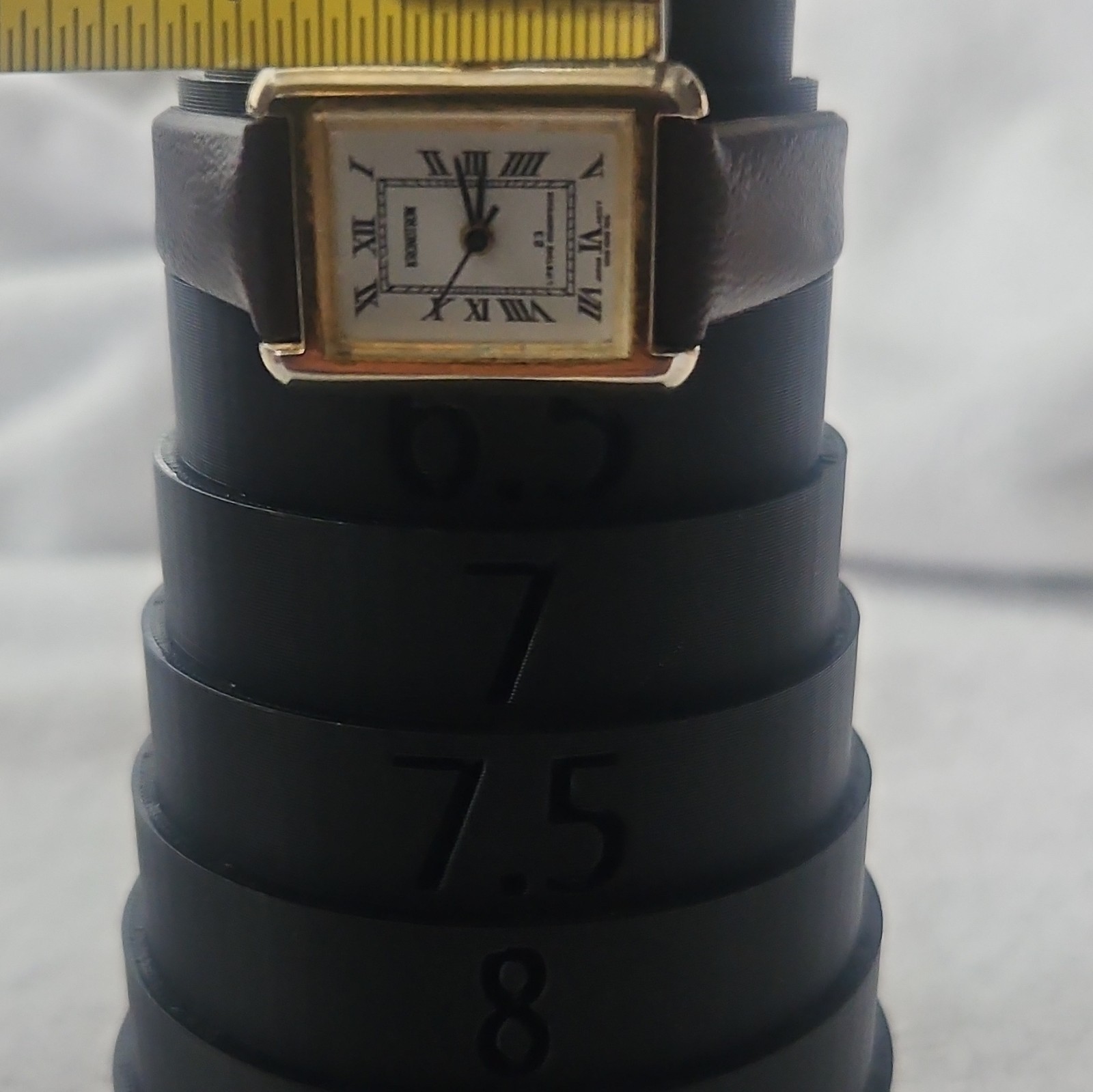 Kronotron Women’s Mechanical Rectangular Dress Watch White Roman Dial