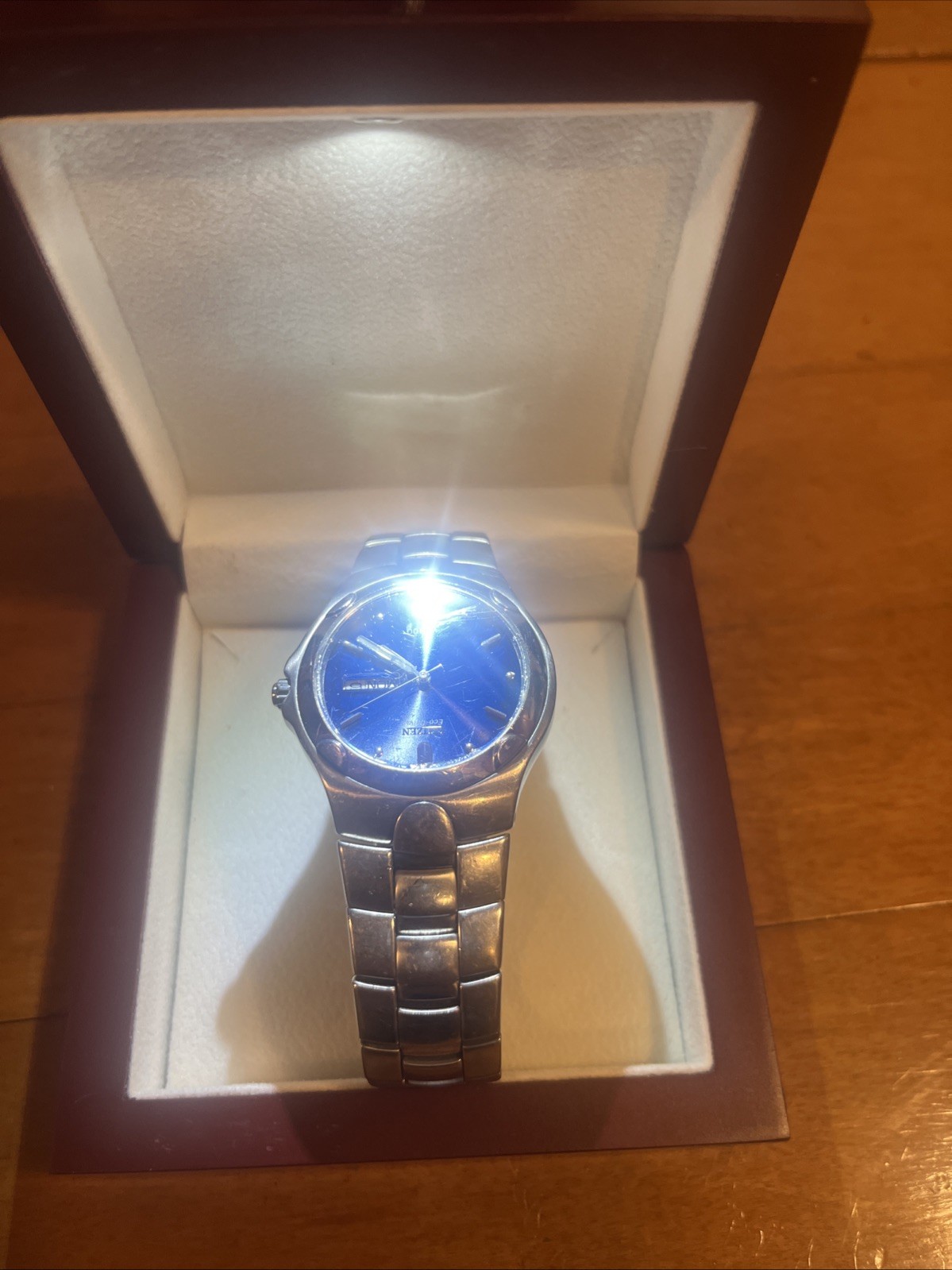 Citizen Eco-Drive WR100 Quartz Men’s Blue Dial Day/Date SS Bracelet 100m