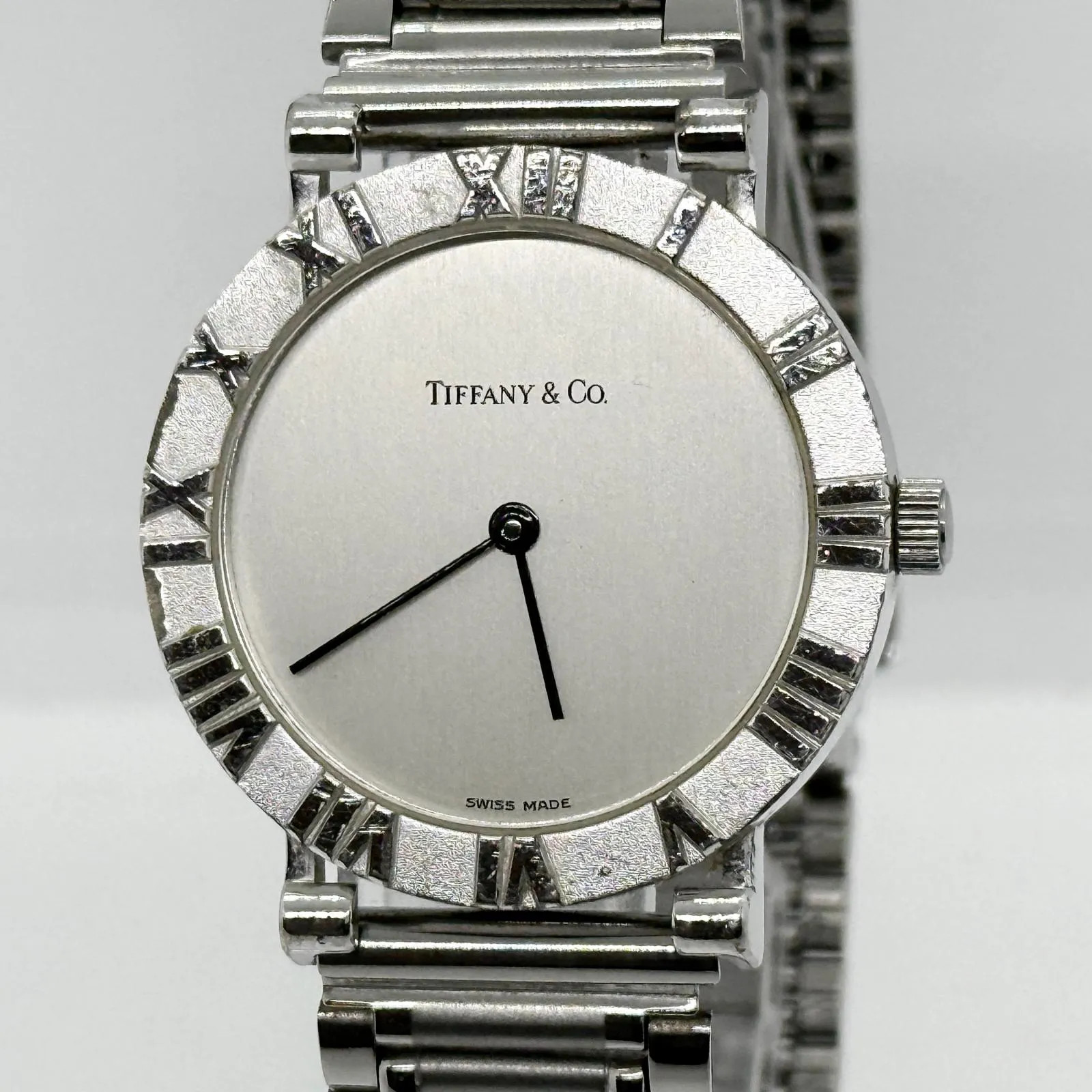 TIFFANY&Co Tiffany Atlas M0640 Silver Quartz Unisex wristwatch classic luxury