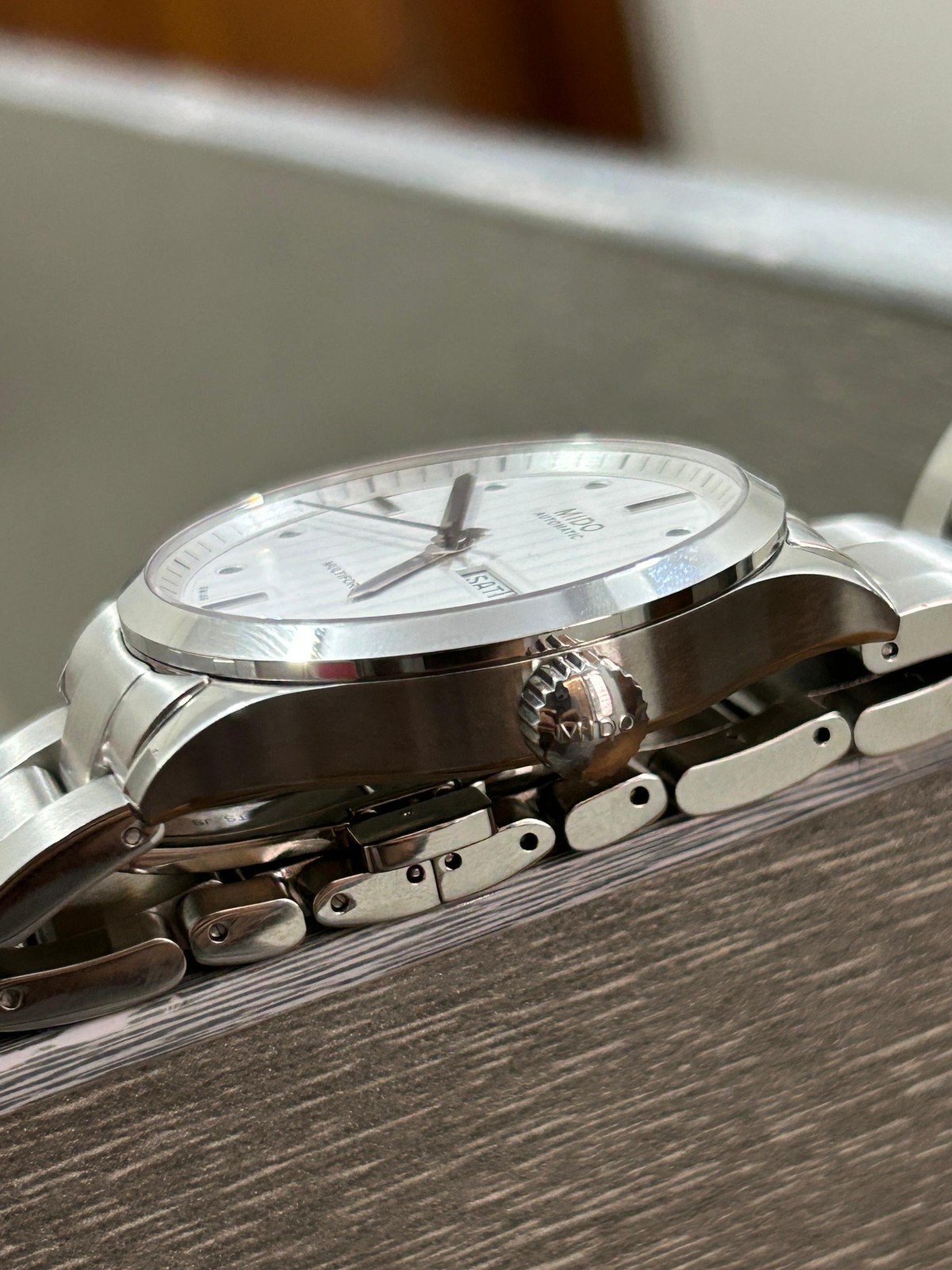 Mido Multifort White Linnig Dial Automatic Swiss Men’s Watch, Cal-2846 25 Jewel