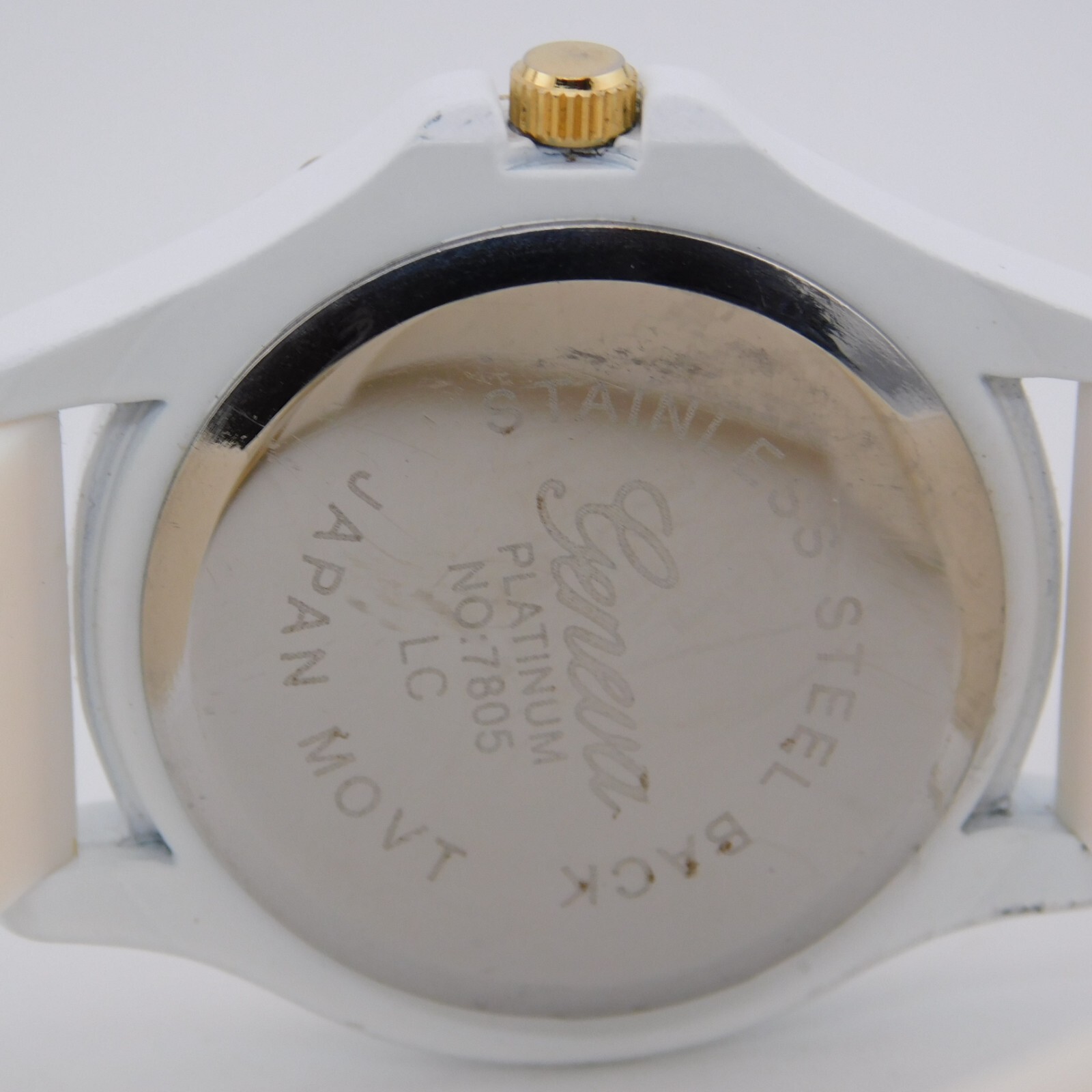 Geneva No:7805 White-Tone Quartz Analog Women’s Watch New Battery