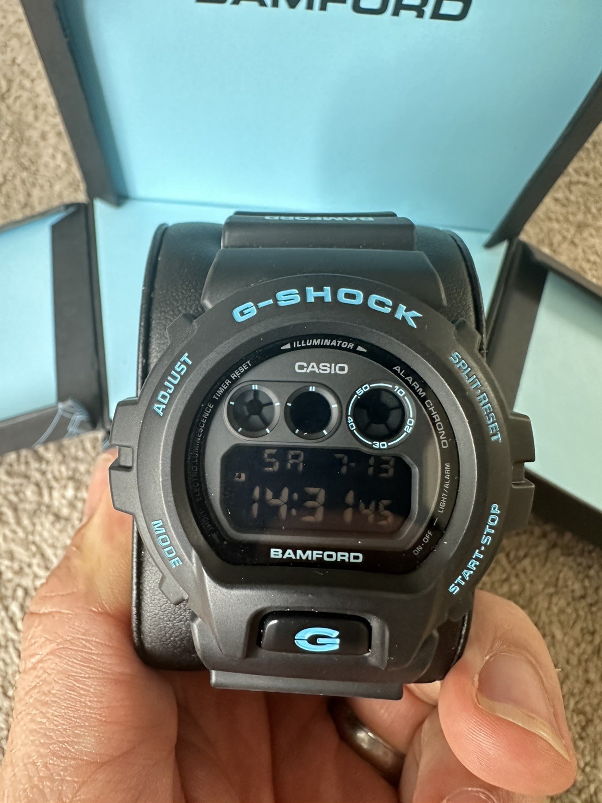 Casio G-Shock x Bamford Signature Blue Limited Edition Men’s Watch DW-6900BWD-1