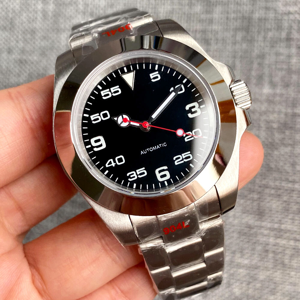 Bliger 39mm Sapphire Crystal Black Dial NH35A Automatic Men Watch Polished Bezel