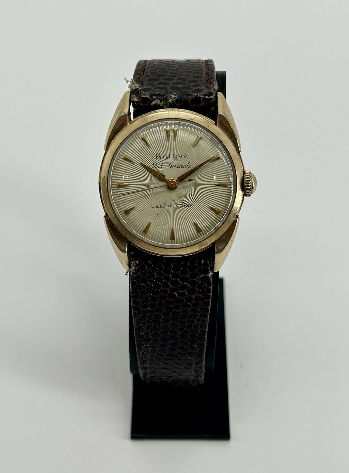 1957 Bulova 23 Jewel Self-Winding Automatic 10BPAC Sunburst Dial 31.4mm Runs