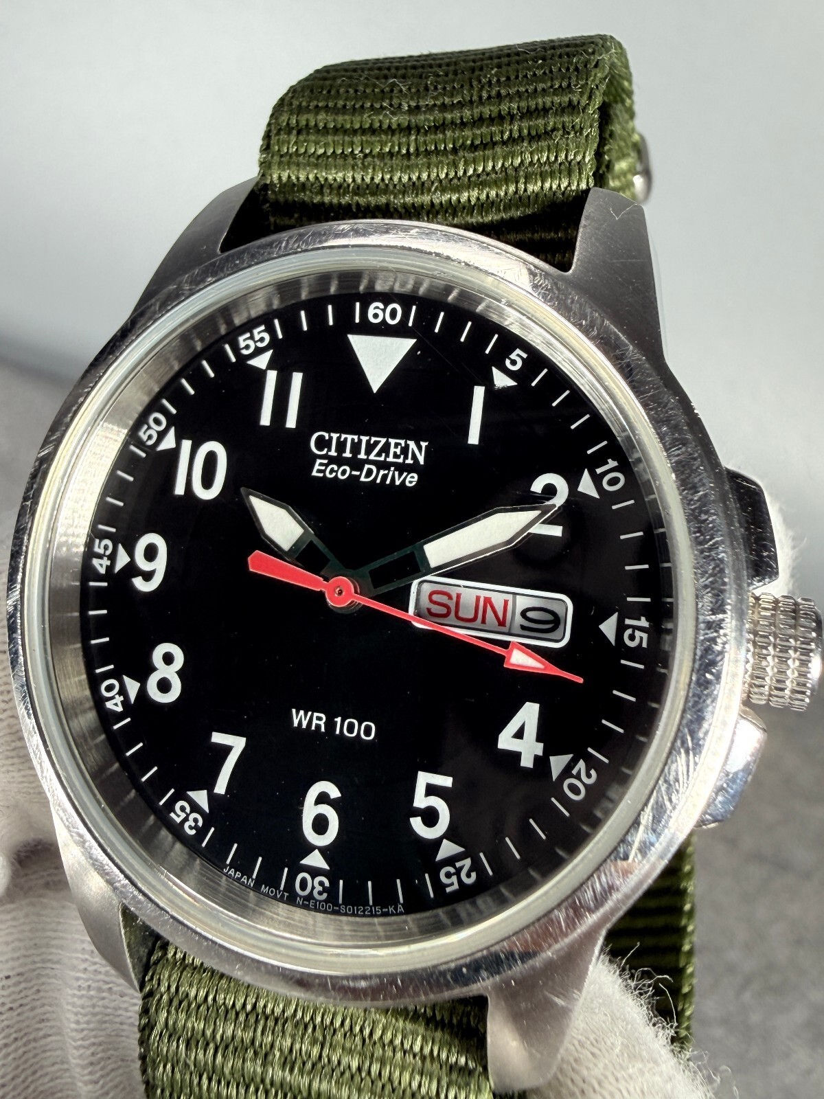 Citizen Garrison Eco-Drive E101-S006597 37mm Field Watch Day Date WR100