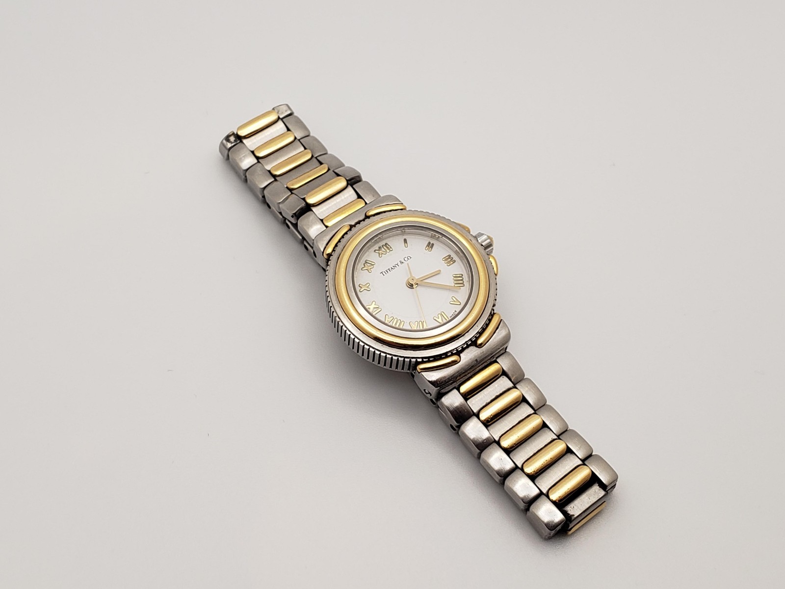 Tiffany & Co. Intaglio L0822 28mm Two-Tone 18K YellowGold Stainless Steel Watch