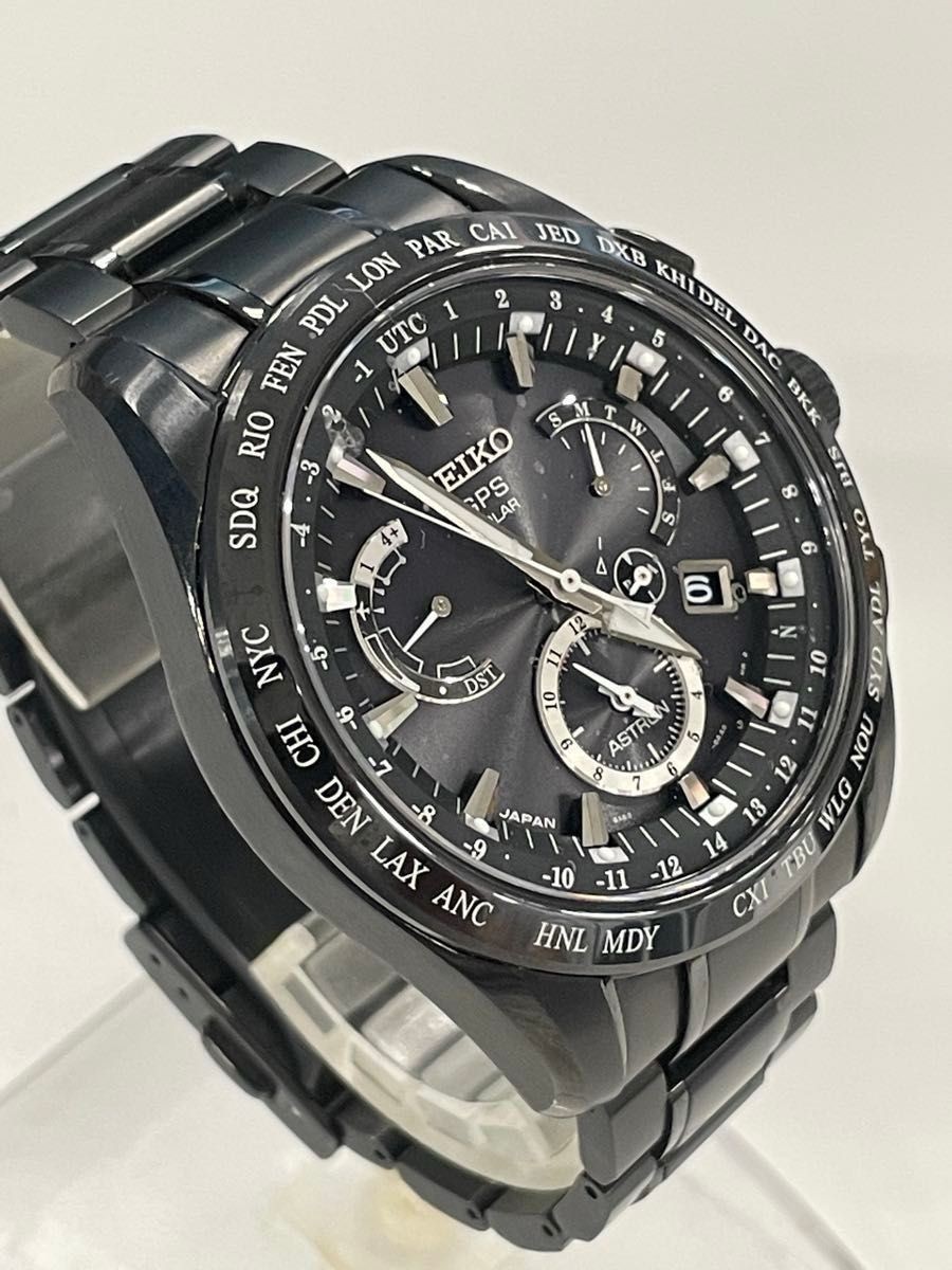 Seiko Astron SBXB049 GPS Solar Titanium Watch Used