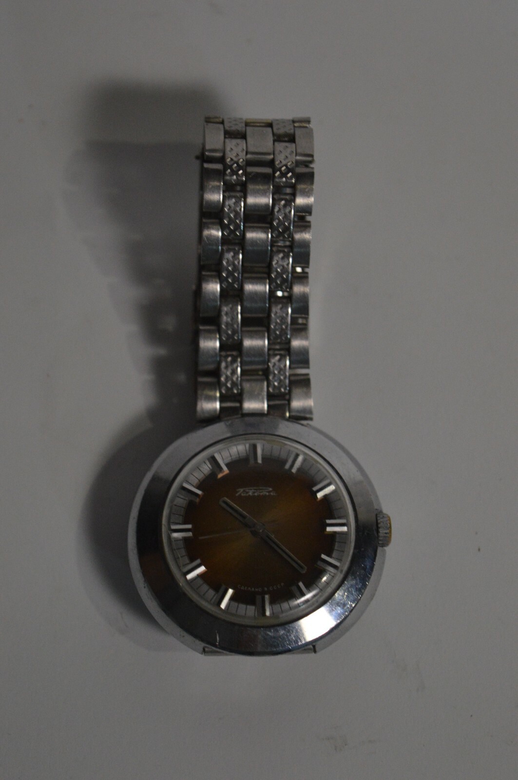 Vintage Big RAKETA watch Black Dial Day Data RARE Soviet Mechanical 2628
