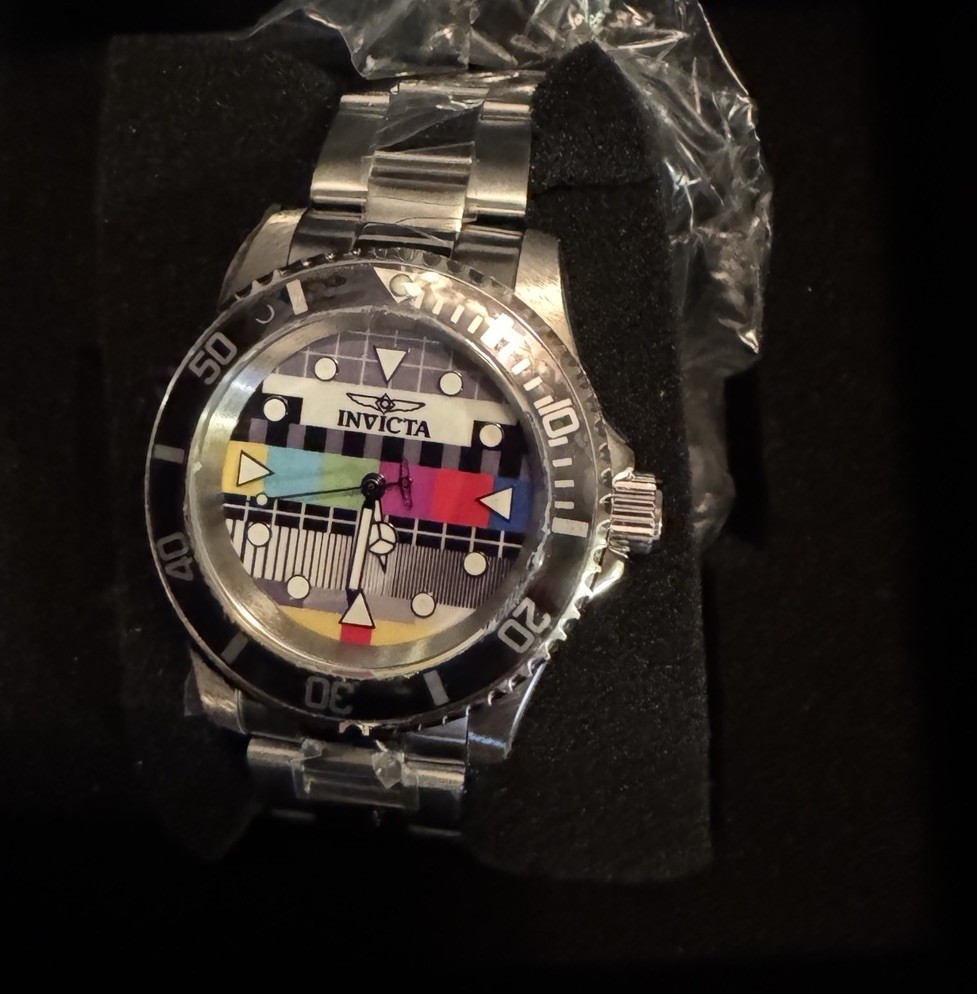 Invicta Men’s Watch Pop Art Limited Editions Silver Tone, Black Bezel 49062