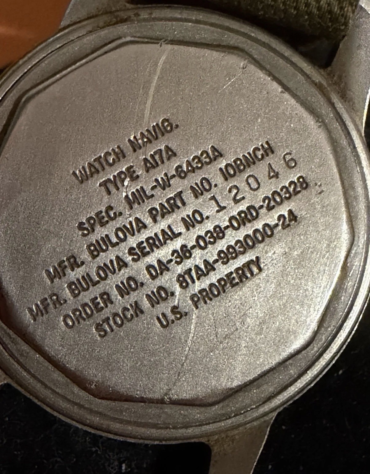 Vietnam War U.S. Issued Bulova A17A Military Navigation Watch MIL-W-6433A – RUNS