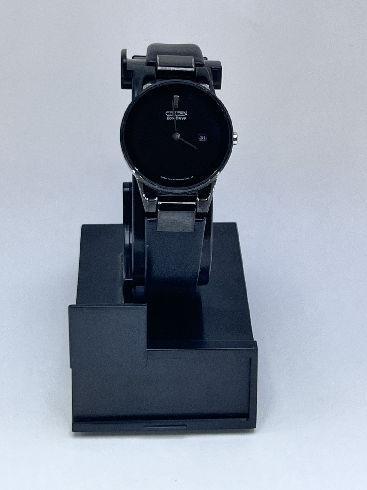 Citizen Eco-Drive Axiom J165-S086892 Black Dial Leather Solar Ladies Watch 32mm