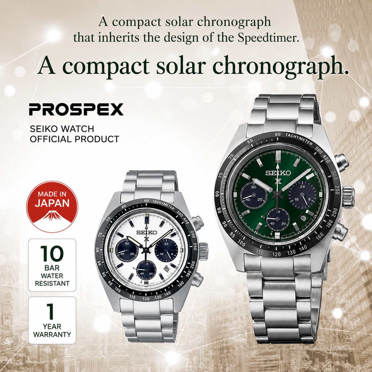 SEIKO PROSPEX Speedtimer Solar Chronograph Green SBDL107 Men’s MADE IN JAPAN