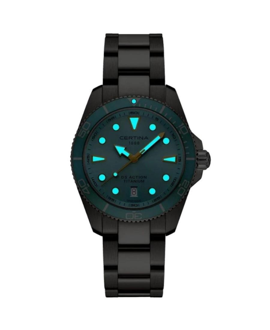 CERTINA Men Analog Quartz Casual Watch Classic Dress Blue Dial Waterproof Round