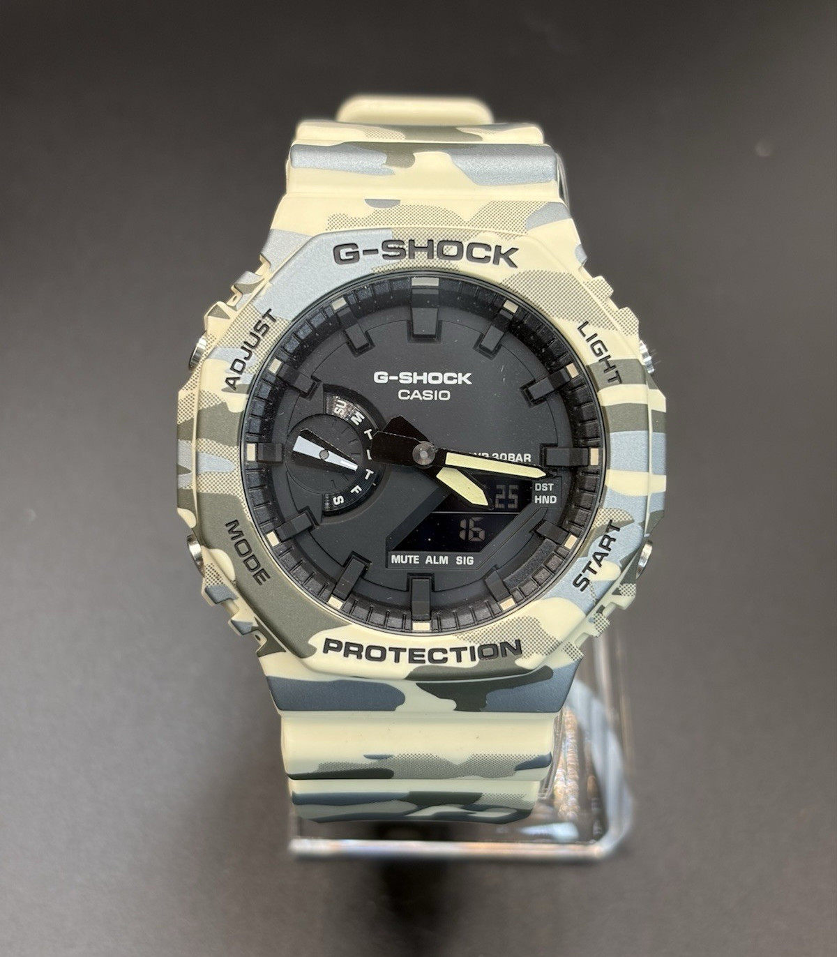 G-SHOCK GA2100CM-5A Men’s Camo Analog/Digital Quartz 200m Resin 45mm w/ Box