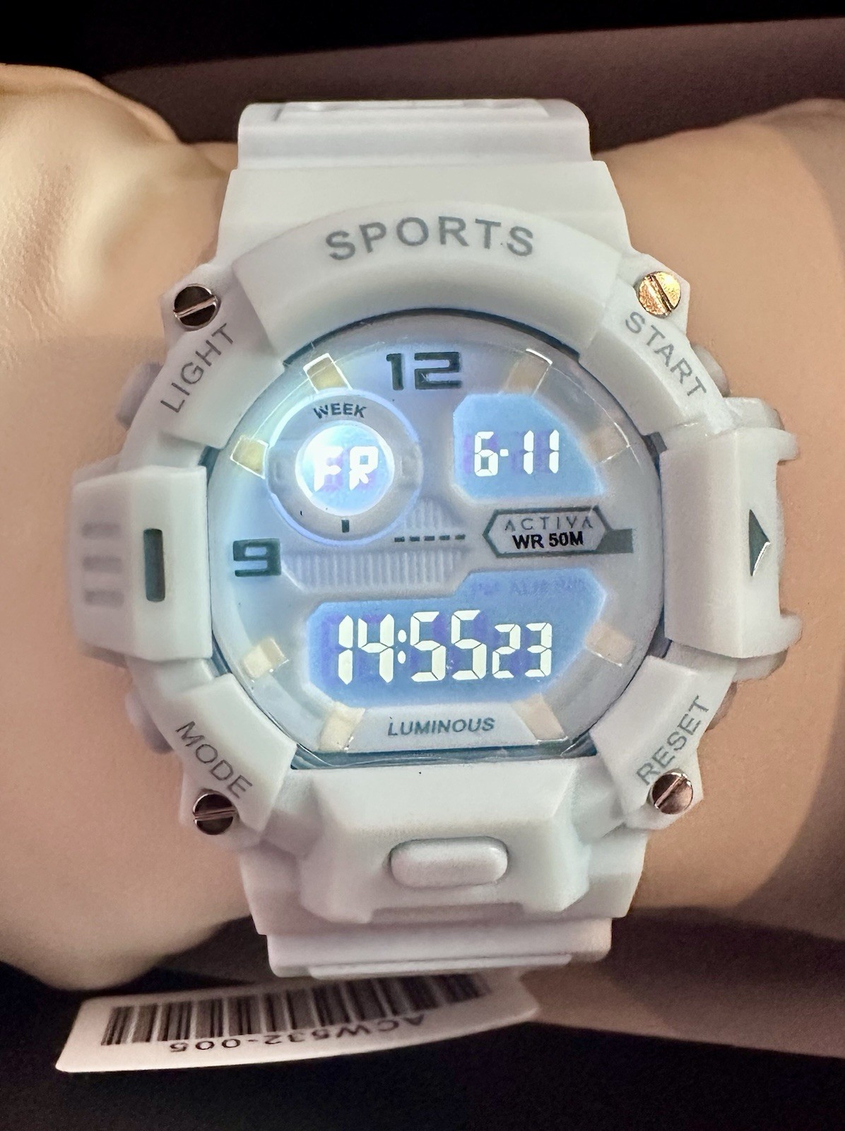 Africa X Invicta Unisex Digital Sports Watch- Blue 42mm, 50m WR