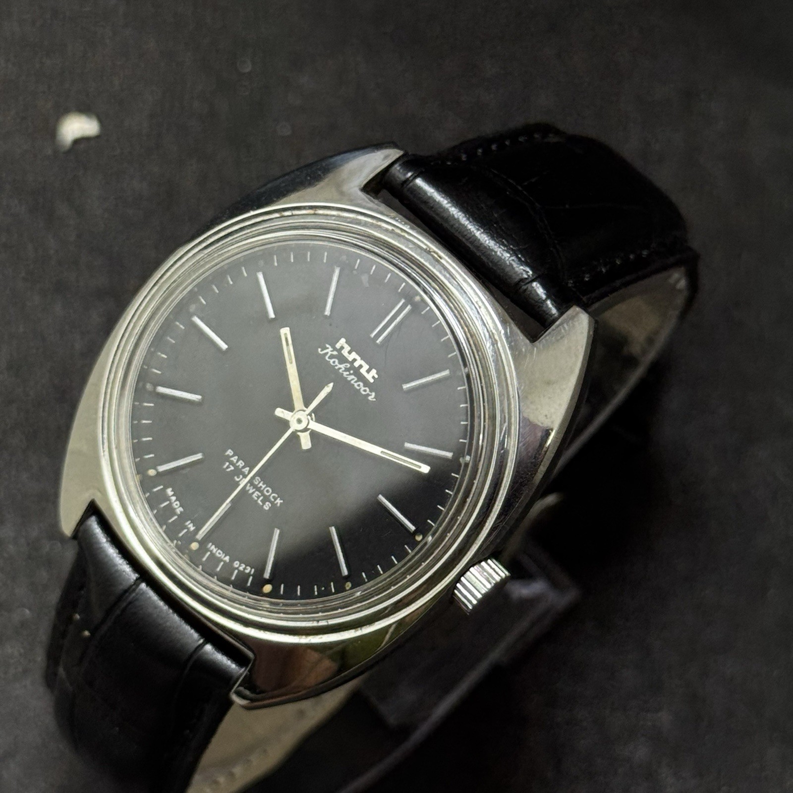 Vintage HMT Kohinoor 17 Jewels With Black Dial Men’s Wristwatch