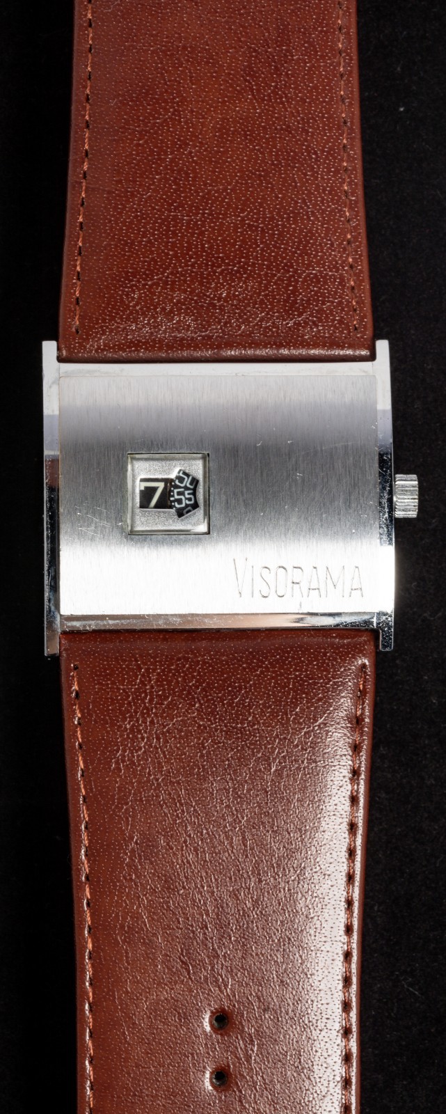 Visorama Jump Hour Space Age Brushed Men’s Hand-Wind Vintage Watch — Working