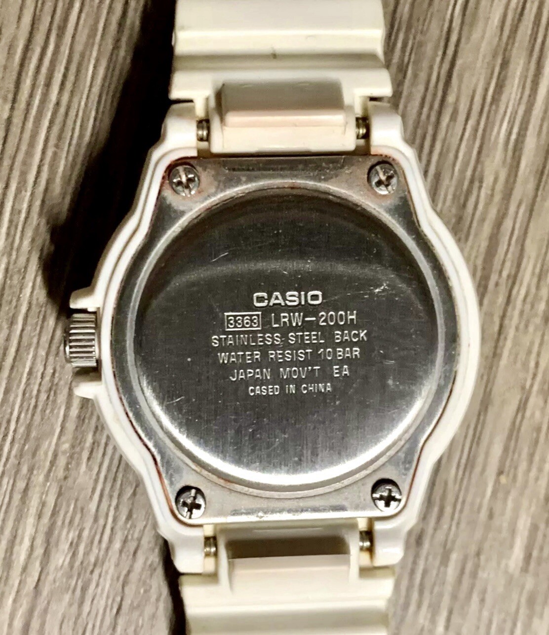 Women’s Casio Analog Watch Multicolor Numbers, Date, White Band, LRW200H-7BV