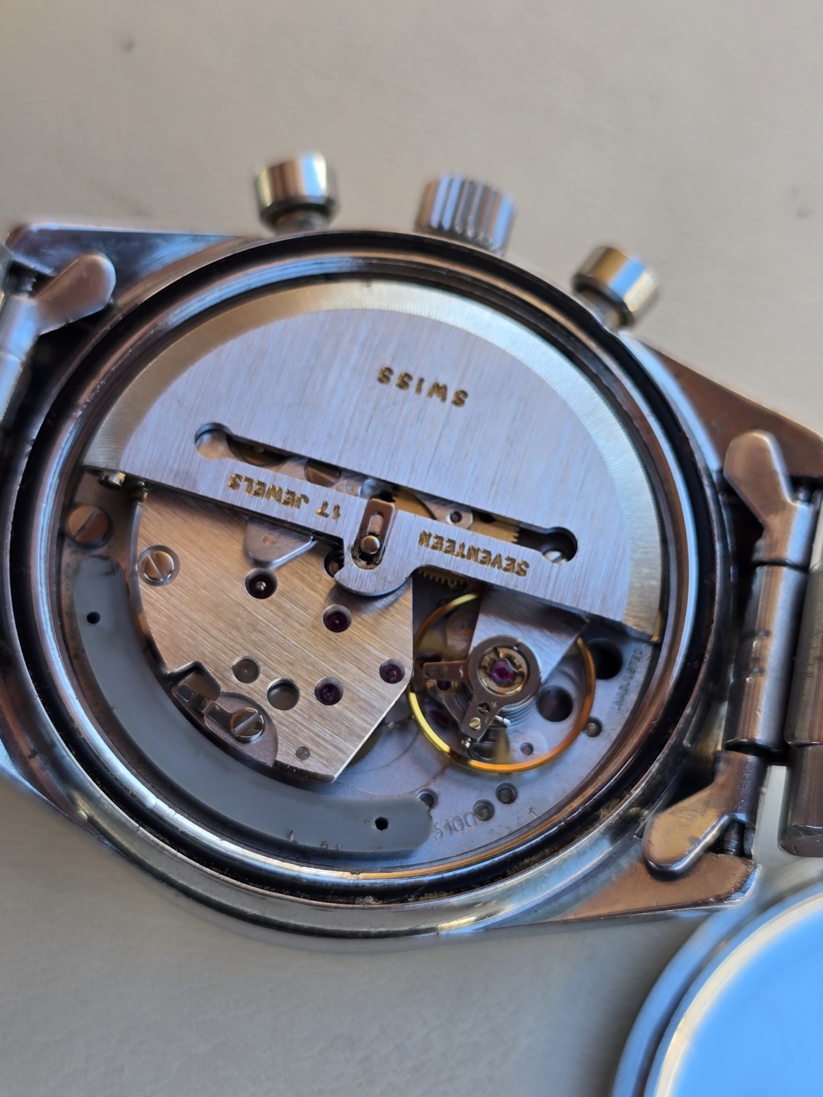 vintage chronograph watch DPW Naval Aviation Automatic Lemania 5100