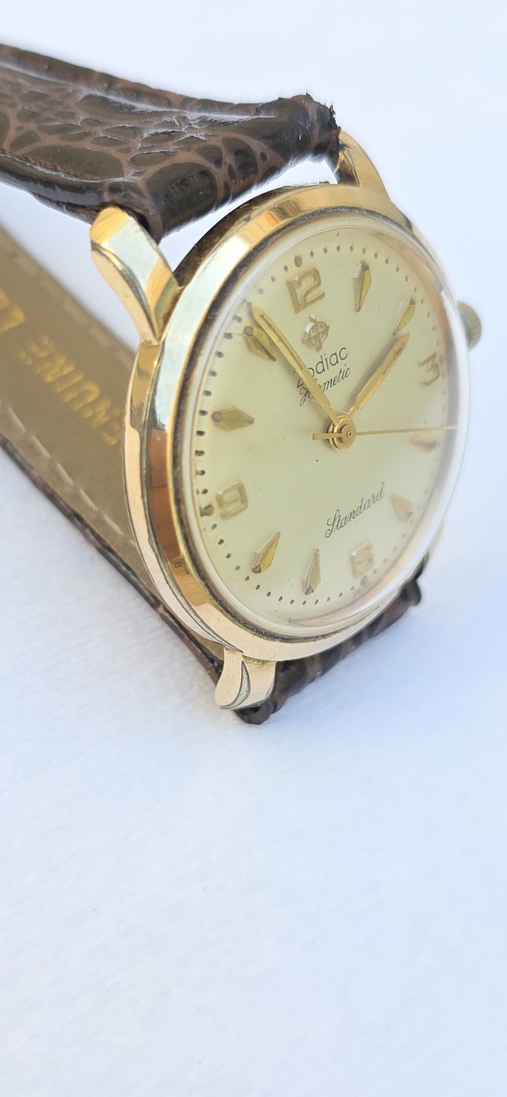 Vintage ZODIAC HERMETIC Standard Cal 60 Ref 764 Men’s 32mm Gold Plated Watch