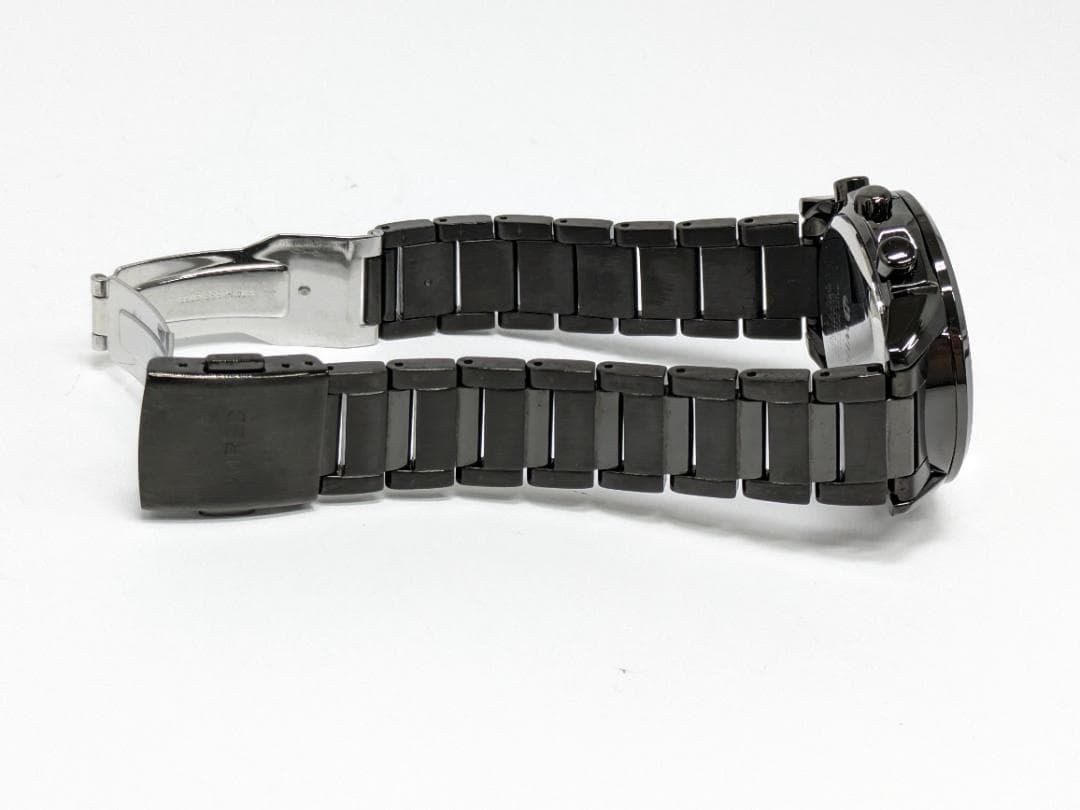 SEIKO WIRED Apollo Solar Chronograph Watch Black Gold Used