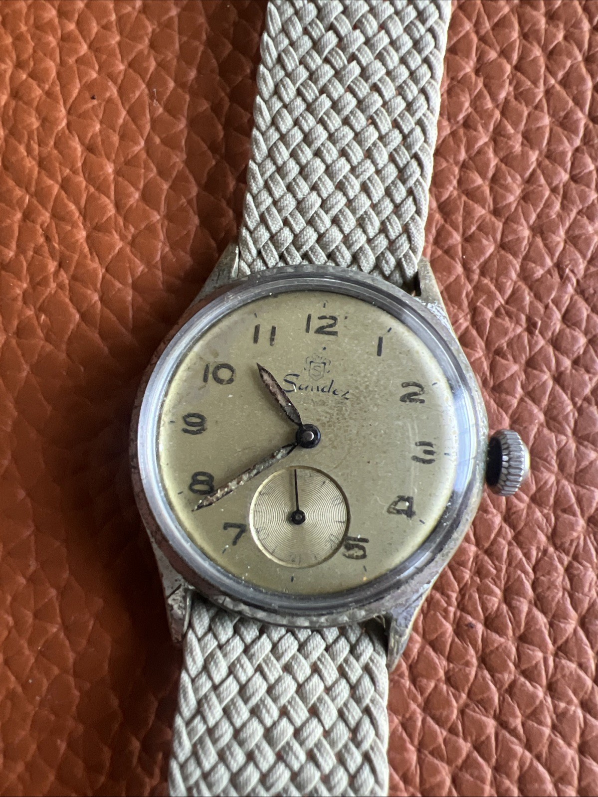 Vintage Men’s Sandoz Military Watch 17J Cal 200 30.5mm Running
