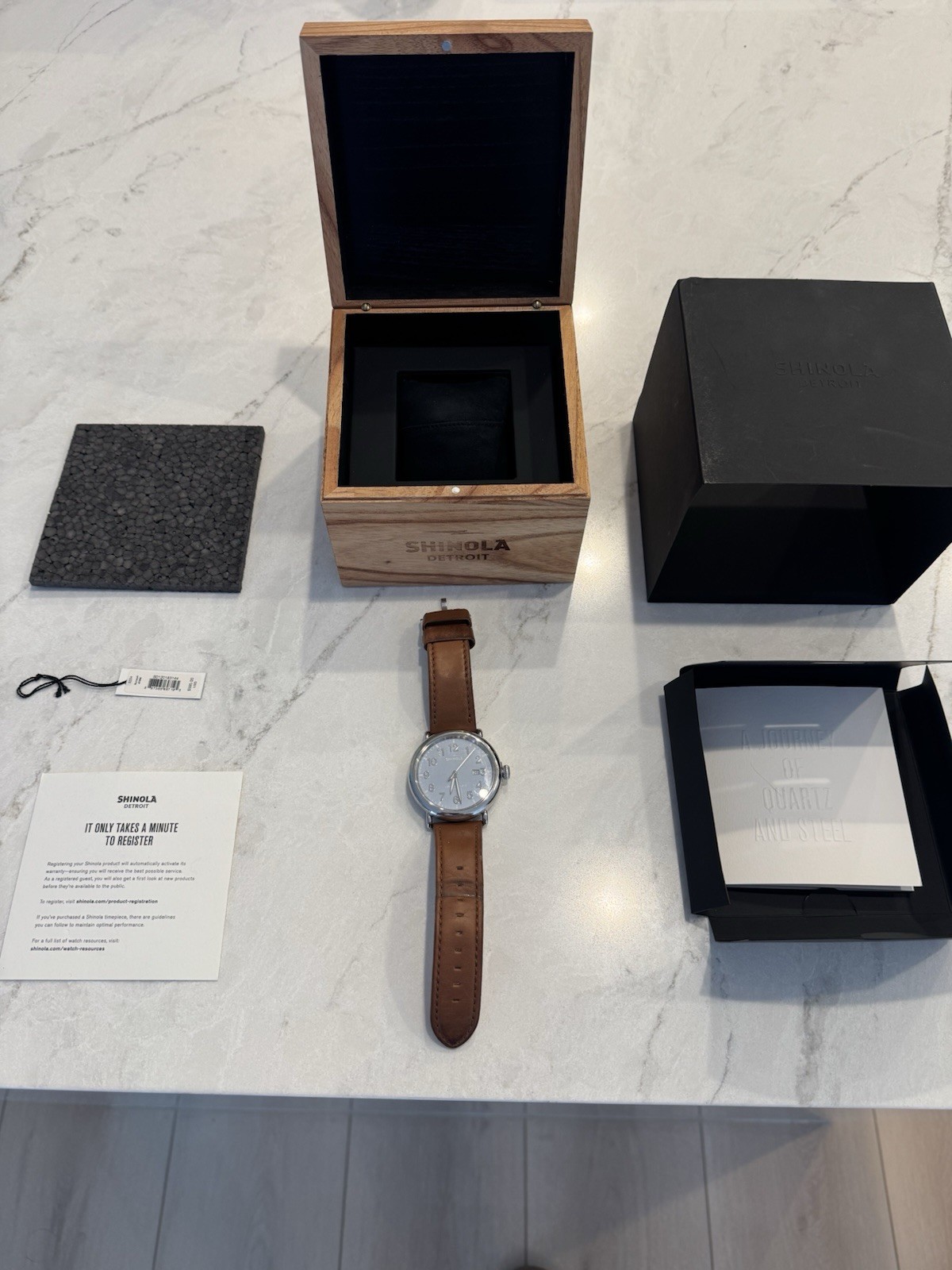 Shinola Runwell 47mm Silver Stainless Steel