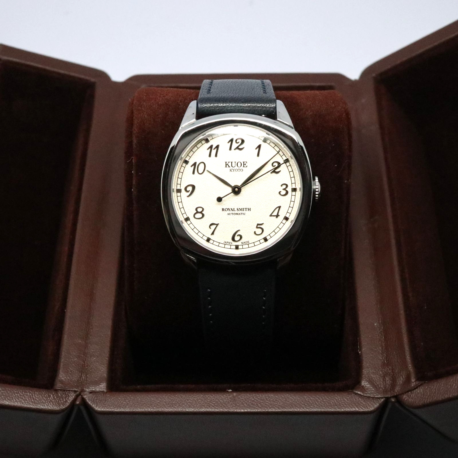 KUOE Kyoto Royal Smith 90-008 Silver/Silver Automatic Unisex Watch w/Acc. JAPAN