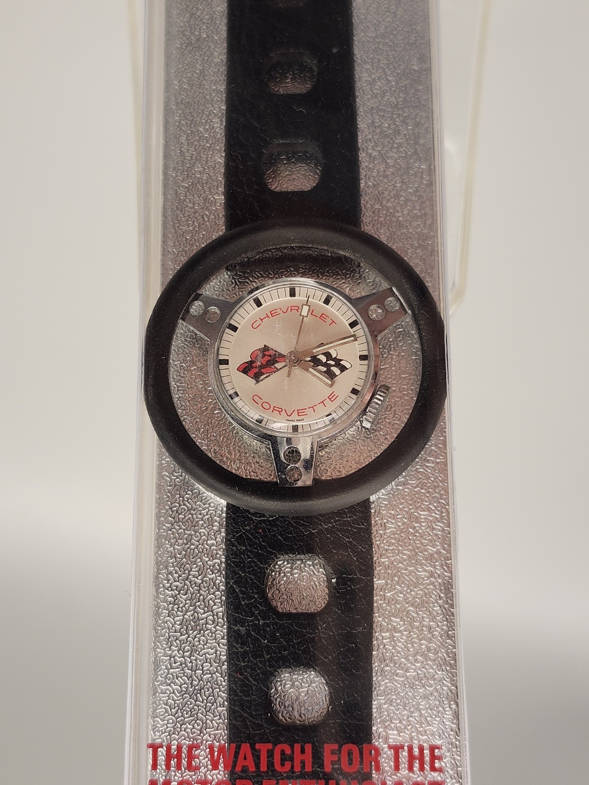 Original Box Motor Wrist Watch Chevrolet Corvette by Old England Swiss Movement
