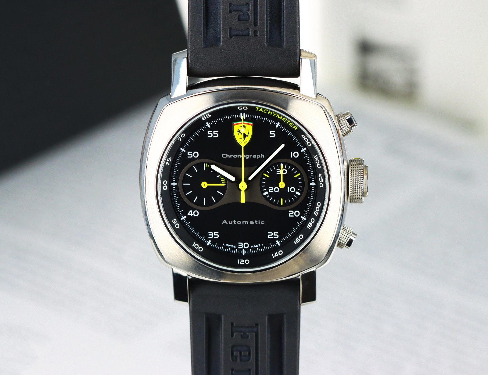 Panerai Ferrari Scuderia Chronograph, Black Dial, Limited to 800 -Steel FER00008