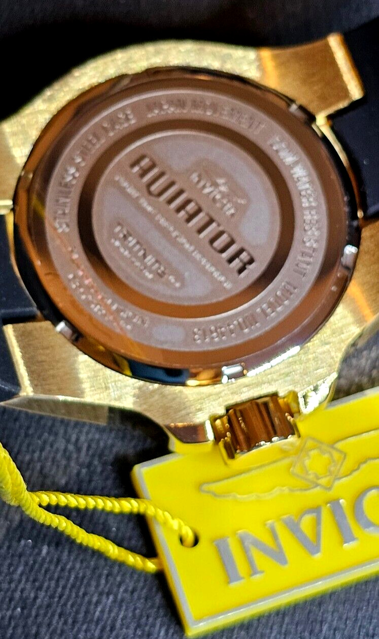 Invicta Purple / black Aviator VH63 Japan mvmt NWT 50mm, none on ebay !!!