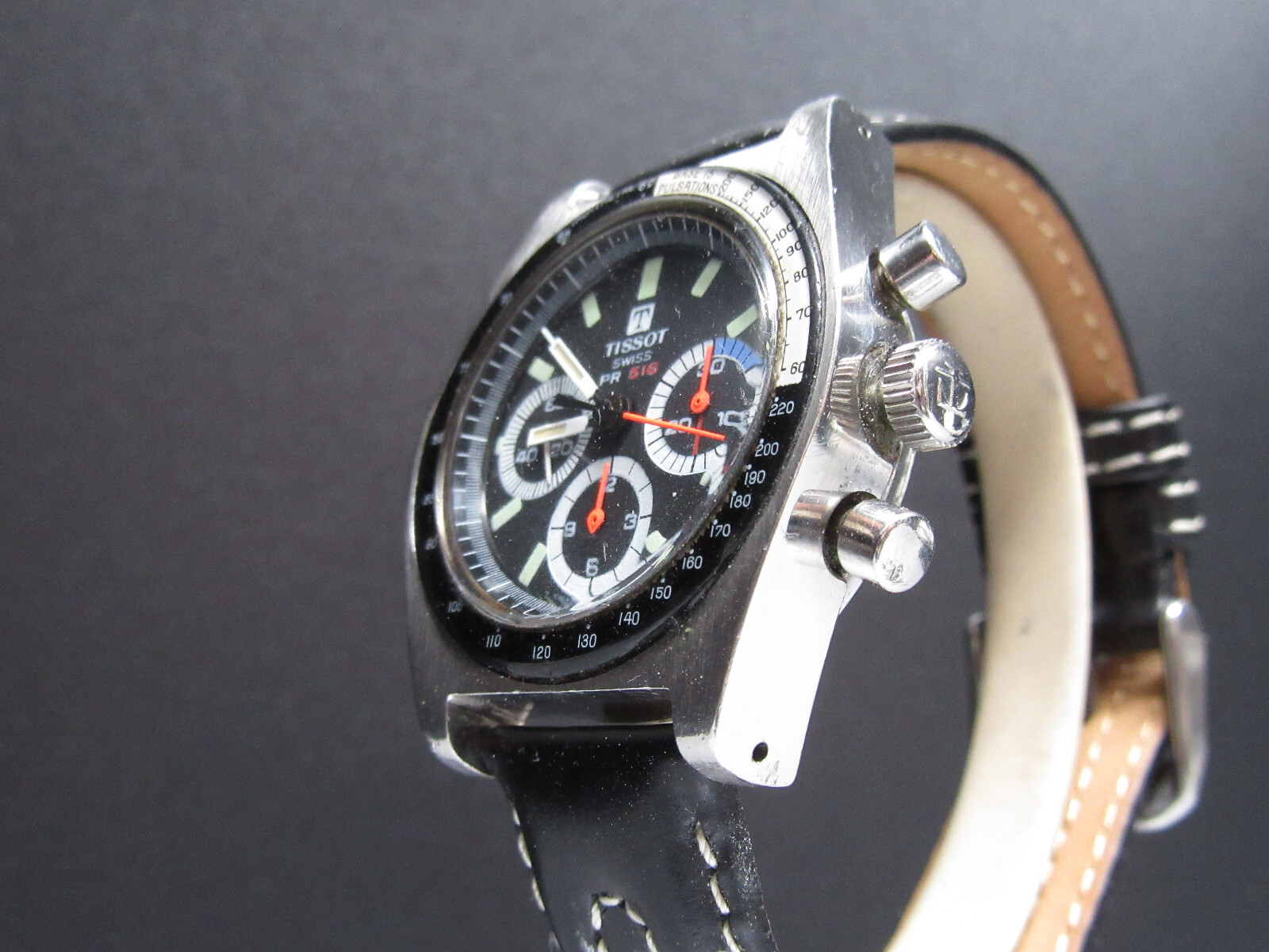 N58⭐⭐ Vintage ” TISSOT PR516 ” Chronograph Lemania 873 Omega Werk Watch ⭐⭐