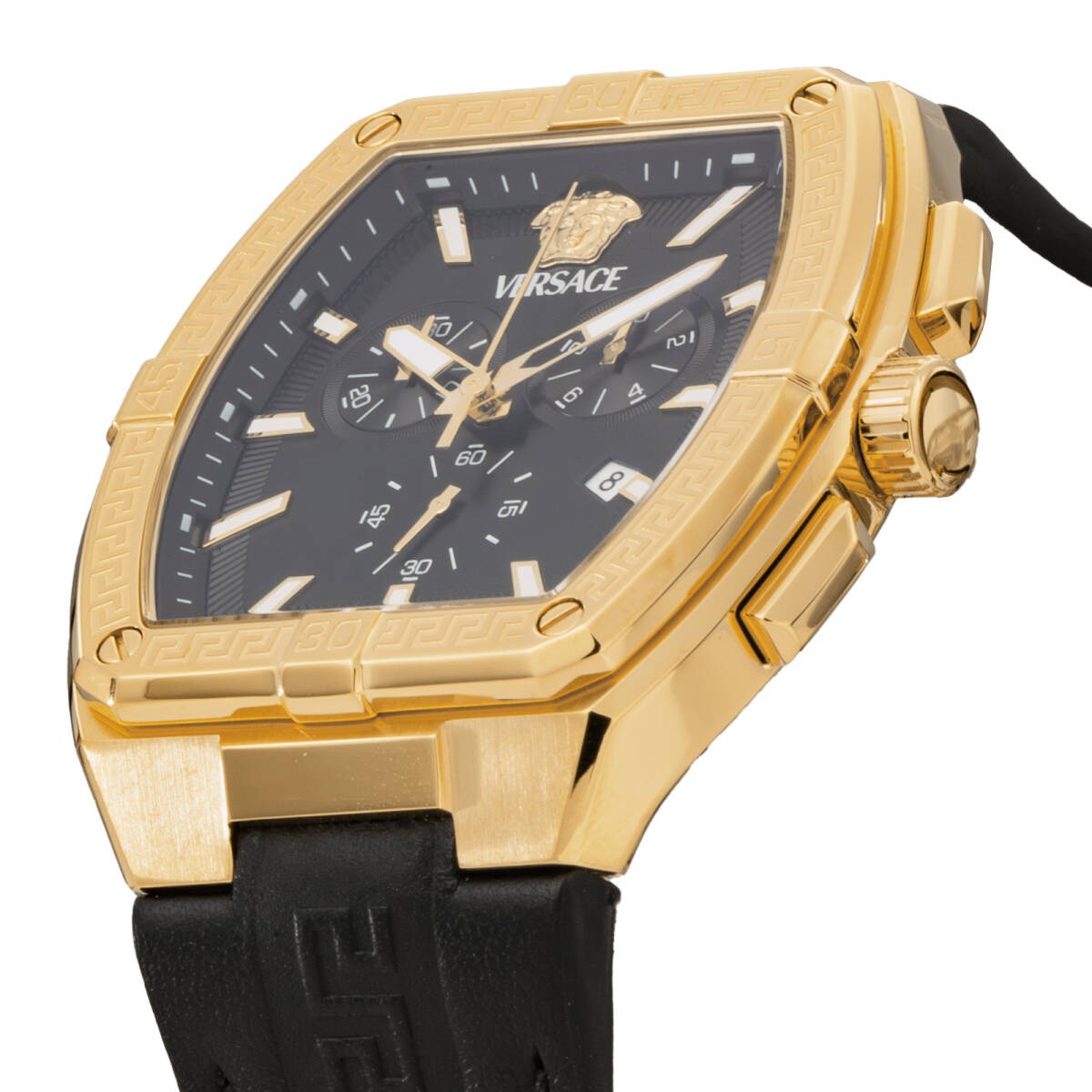 [B1Y] VERSACE Watch Chronograph Men’s Black Gold VESP00324 Sporty Chrono [m4z]