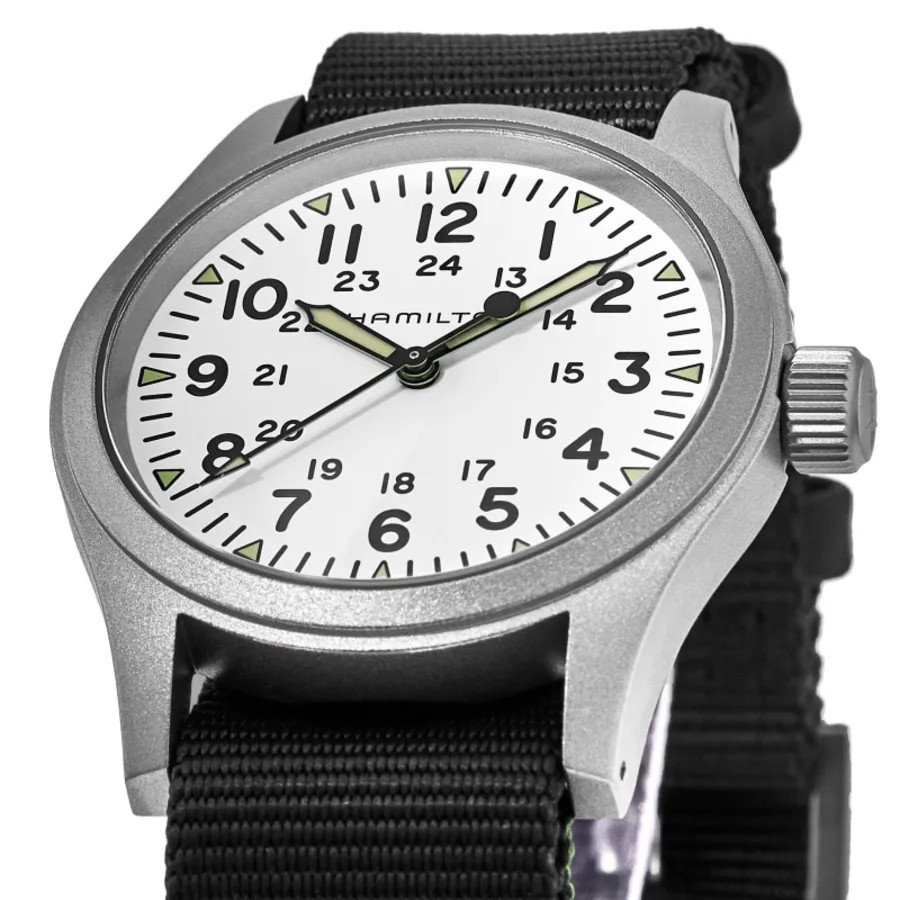 New Hamilton Khaki Field Mechanical Manual Winding White Men’s Watch H69439910