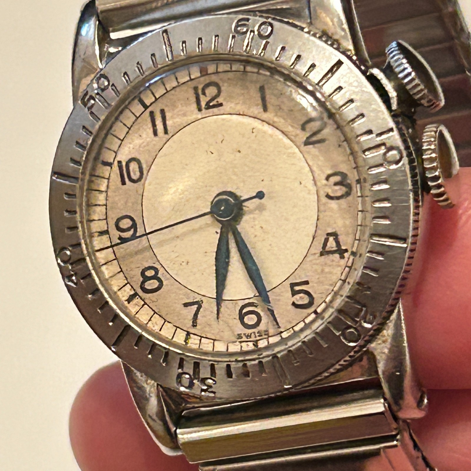 Vtg WWII 1940’s Longines Wittnauer Hack Navigation A-11 Weems Automatic Watch