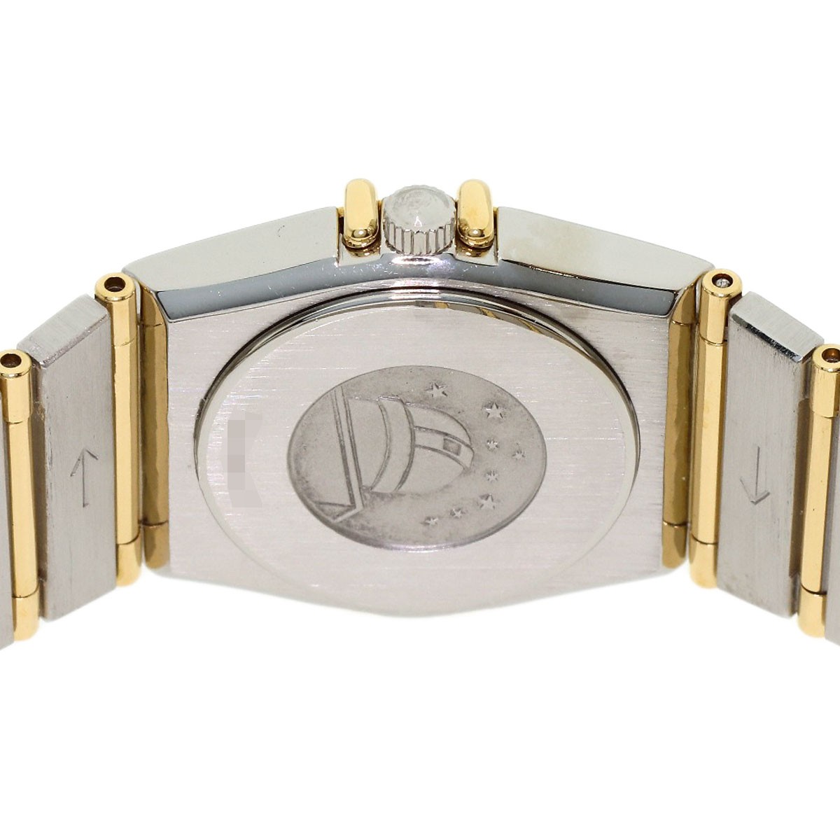 OMEGA Constellation Flat Bezel Diamond Watches Stainless Steel/SSxK18YG Ladies