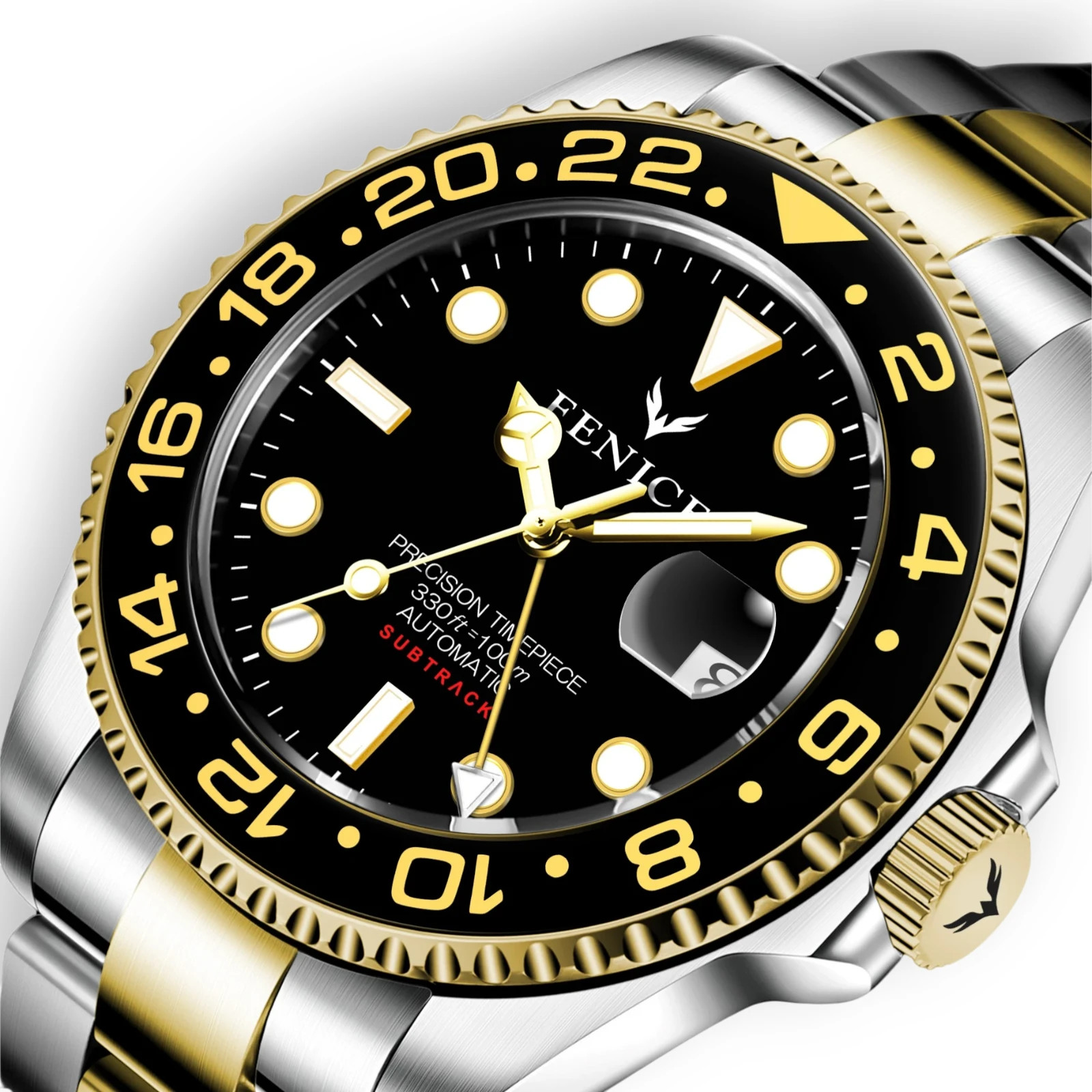 Phoenix Subtrack Imperium GMT 10ATM Automatic Watch with Seiko NH34 Movement