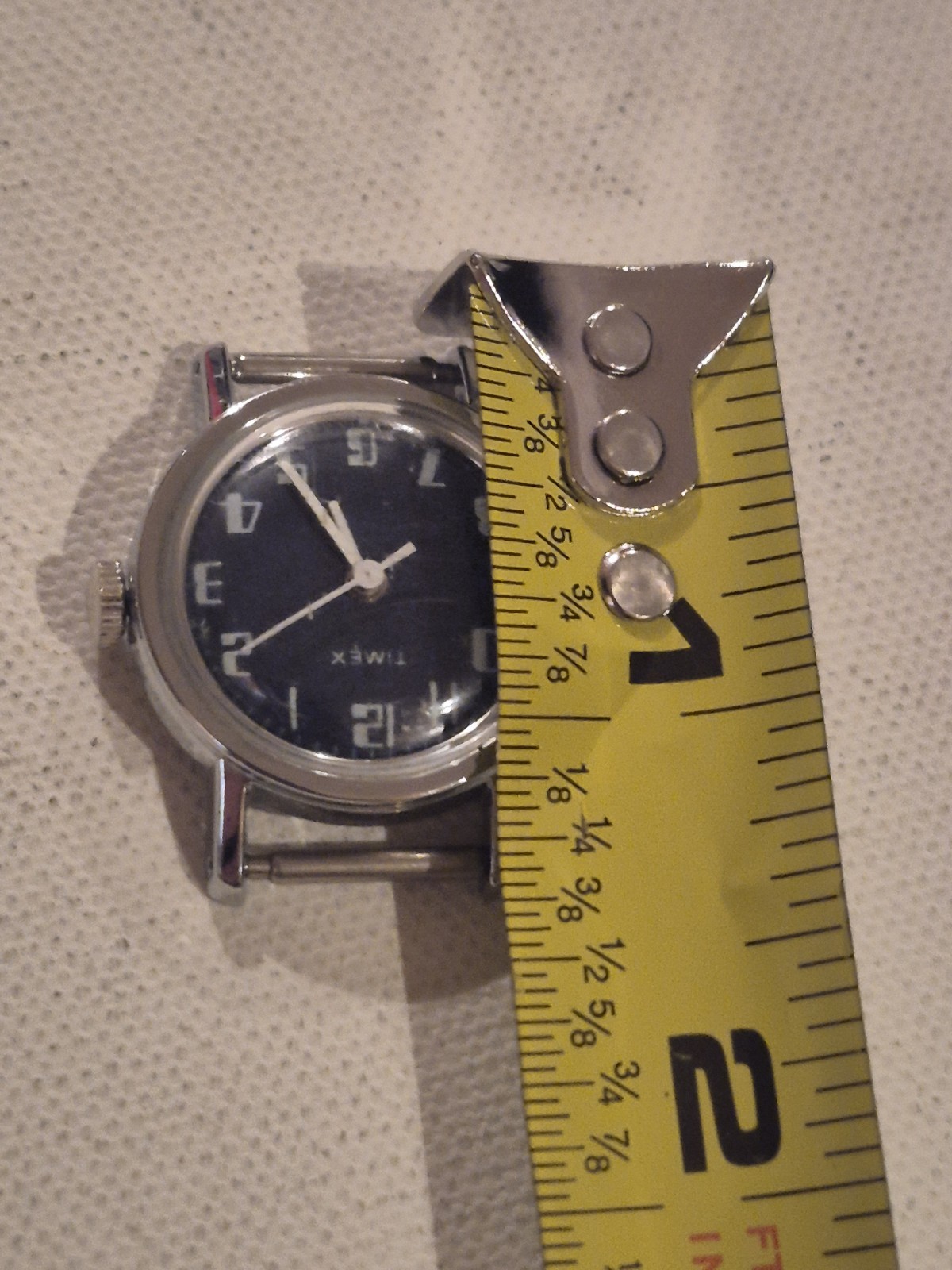 Vintage Blue Face Womans Timex Wrist Watch Only No Bands Untested Non Working