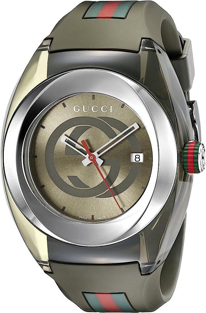New Gucci Sync XXL Rubber Band Gucci Logoed Dial Assorted Colors Men’s Watch