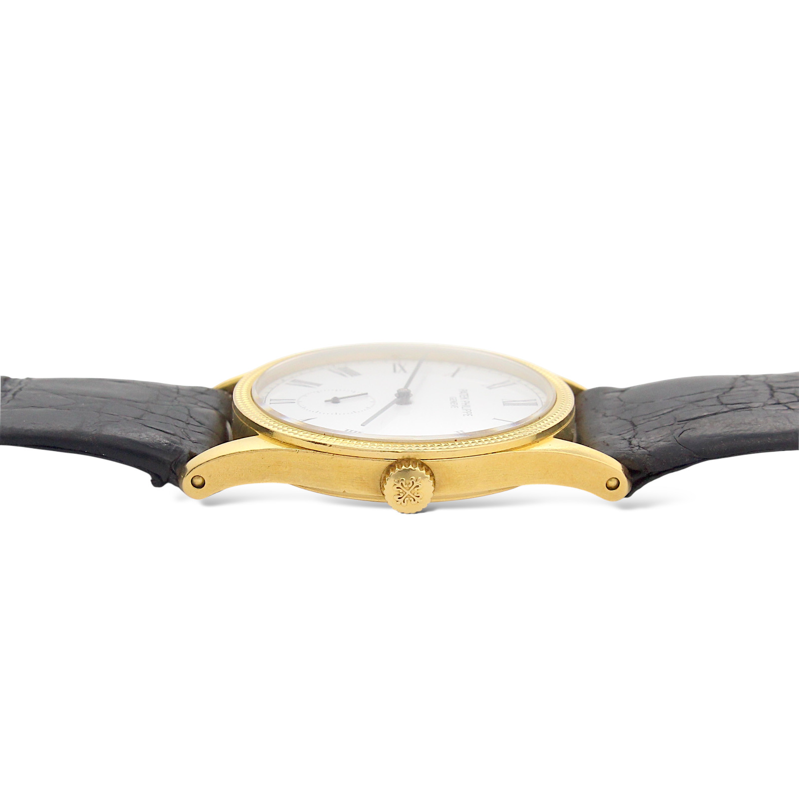 Patek Philippe Calatrava 31mm Clou De Paris Hobnail Bezel Manual Wind 18k Gold