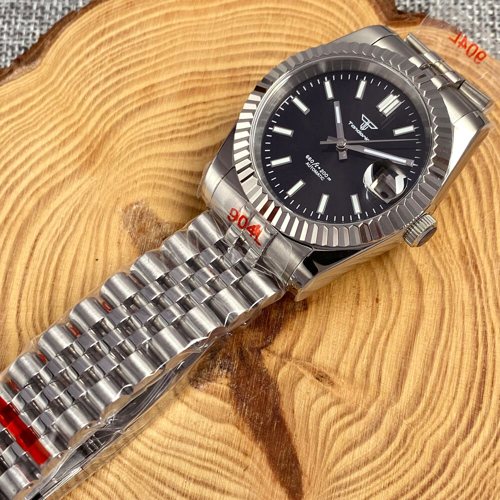 Tandorio 36mm/39mm Fluted Bezel Japan NH35A Sapphire Glass Auto Men Watch Date